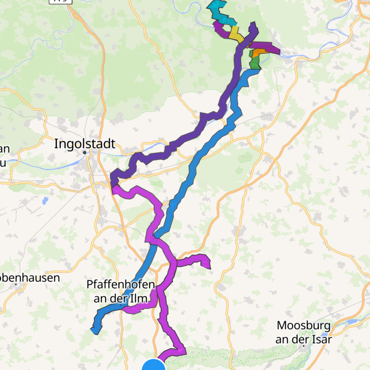 Map itinerary