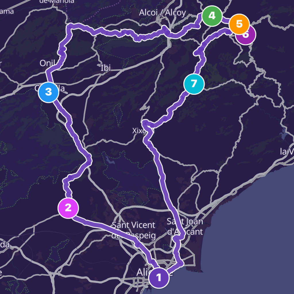Map itinerary