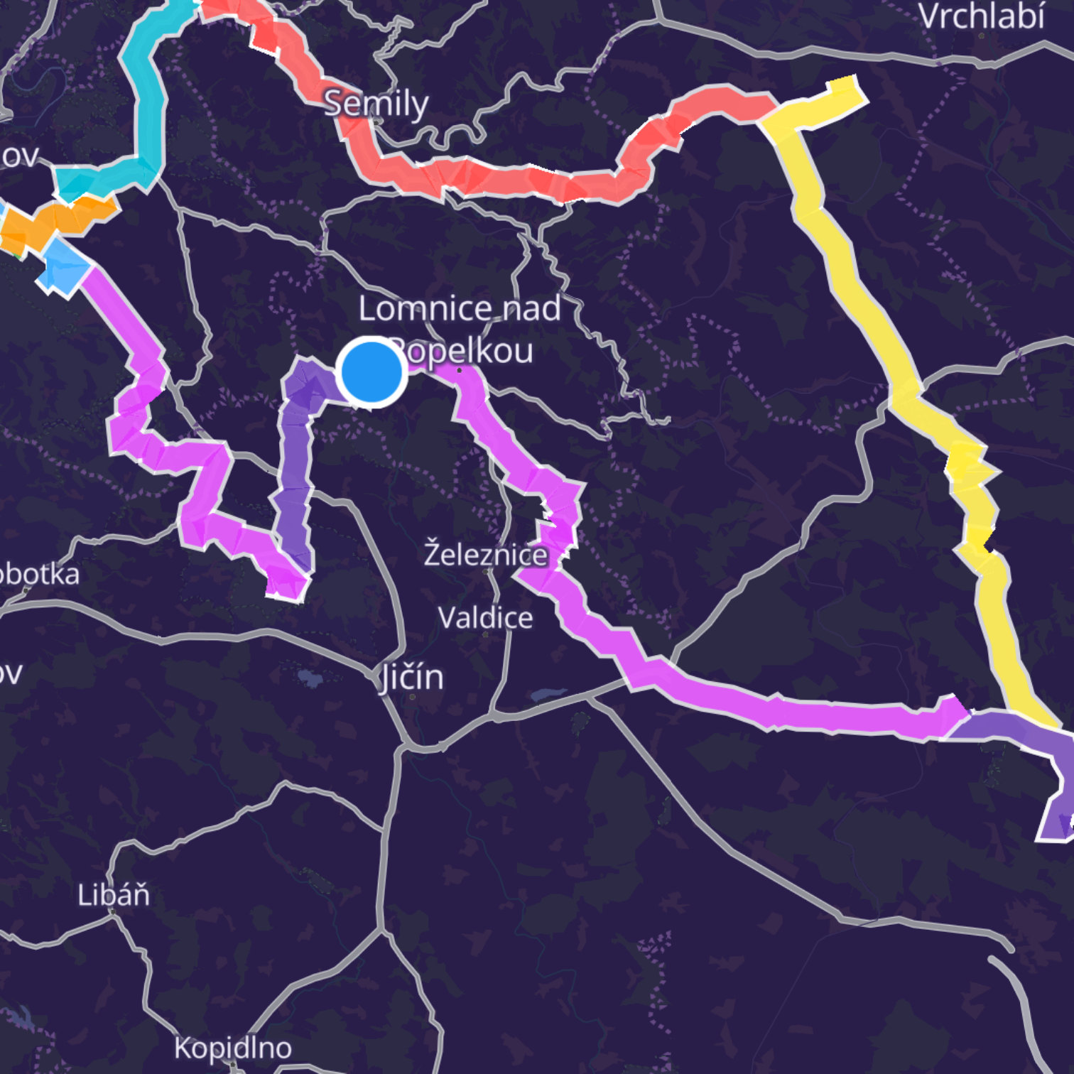 Map itinerary