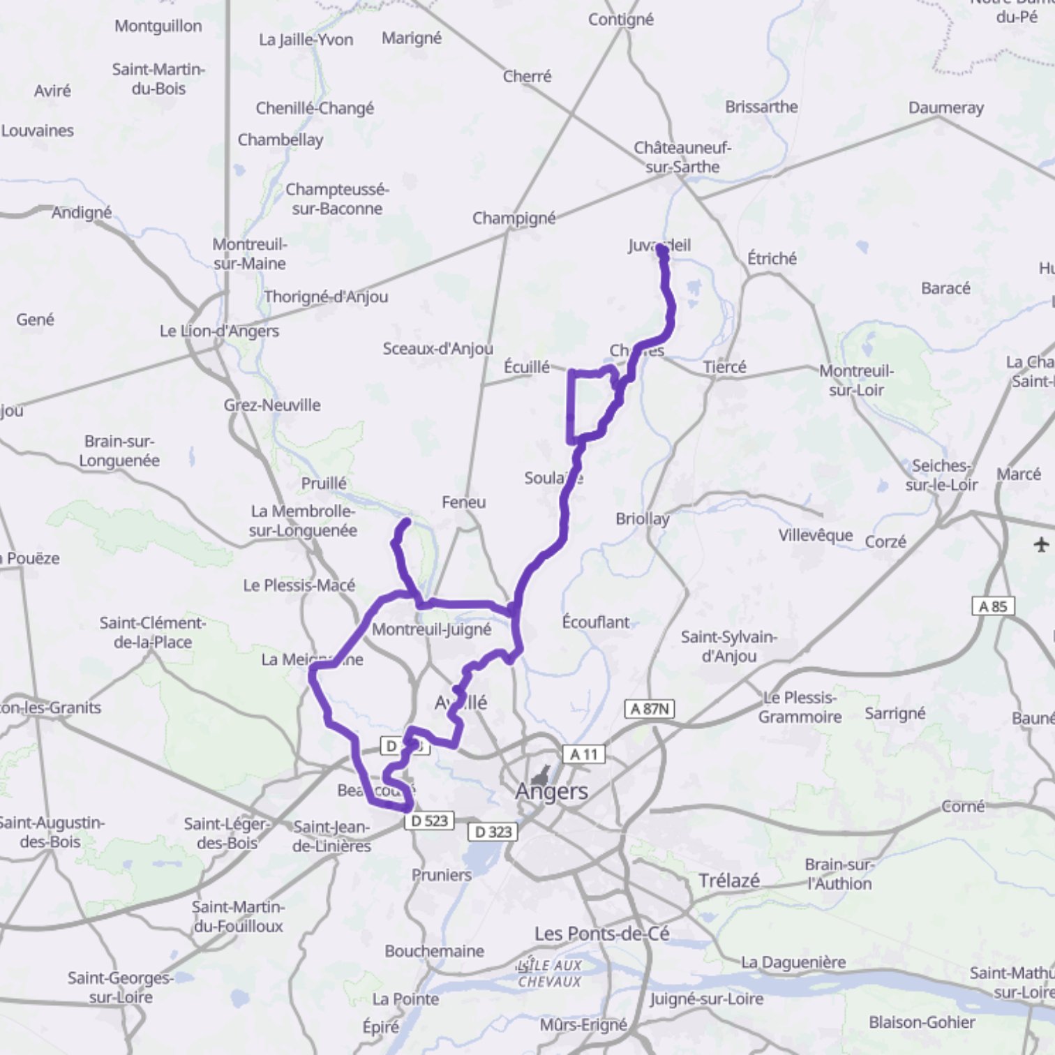 Map itinerary