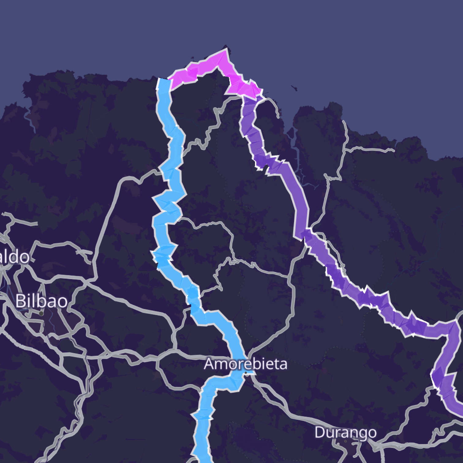 Map itinerary