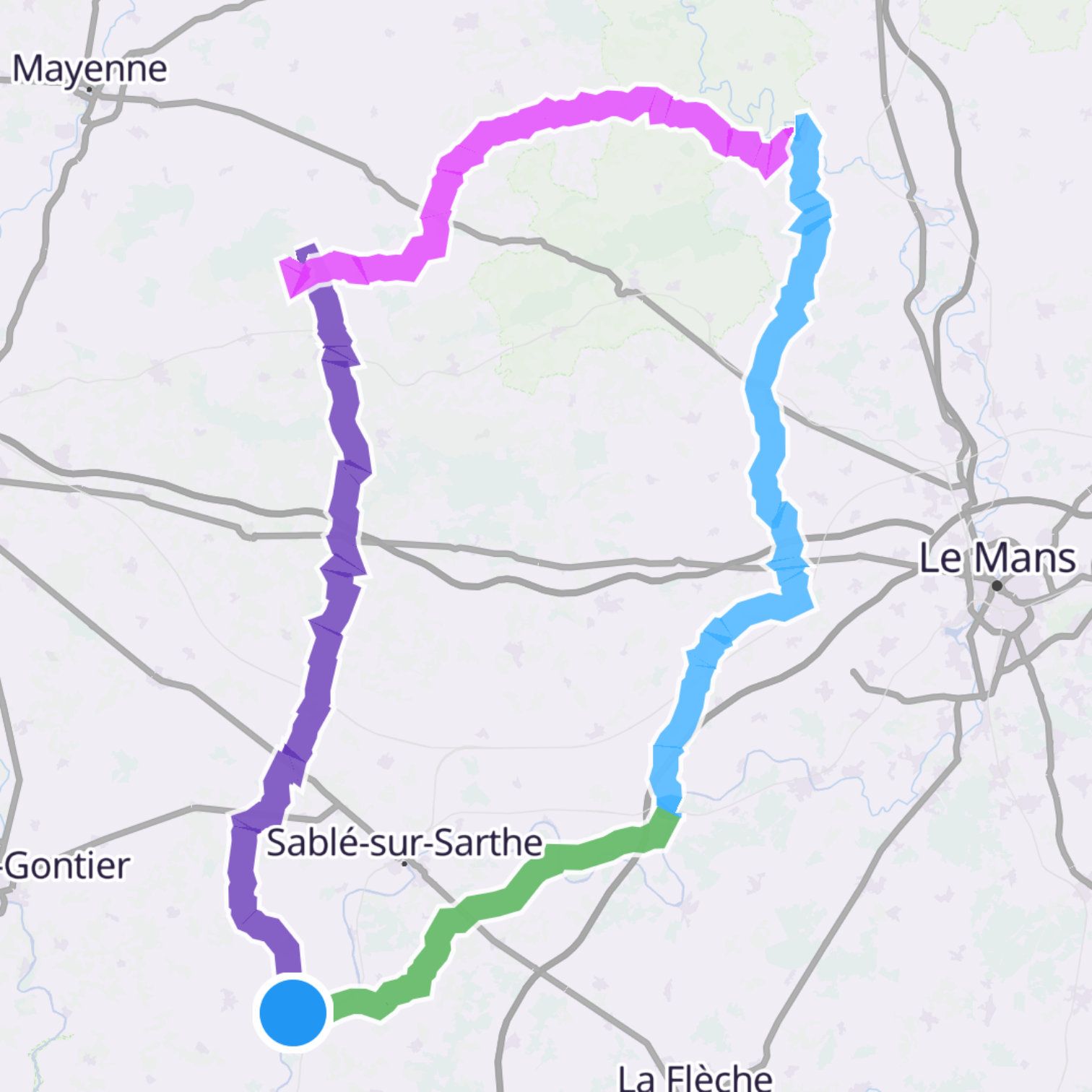 Map itinerary