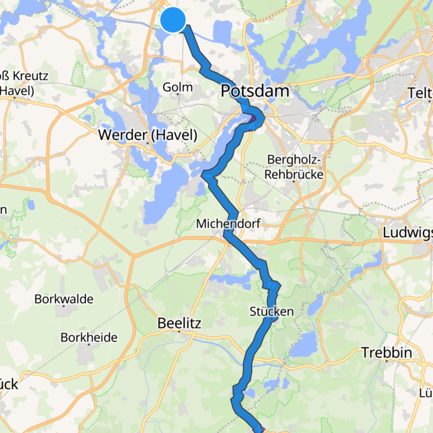 Map itinerary