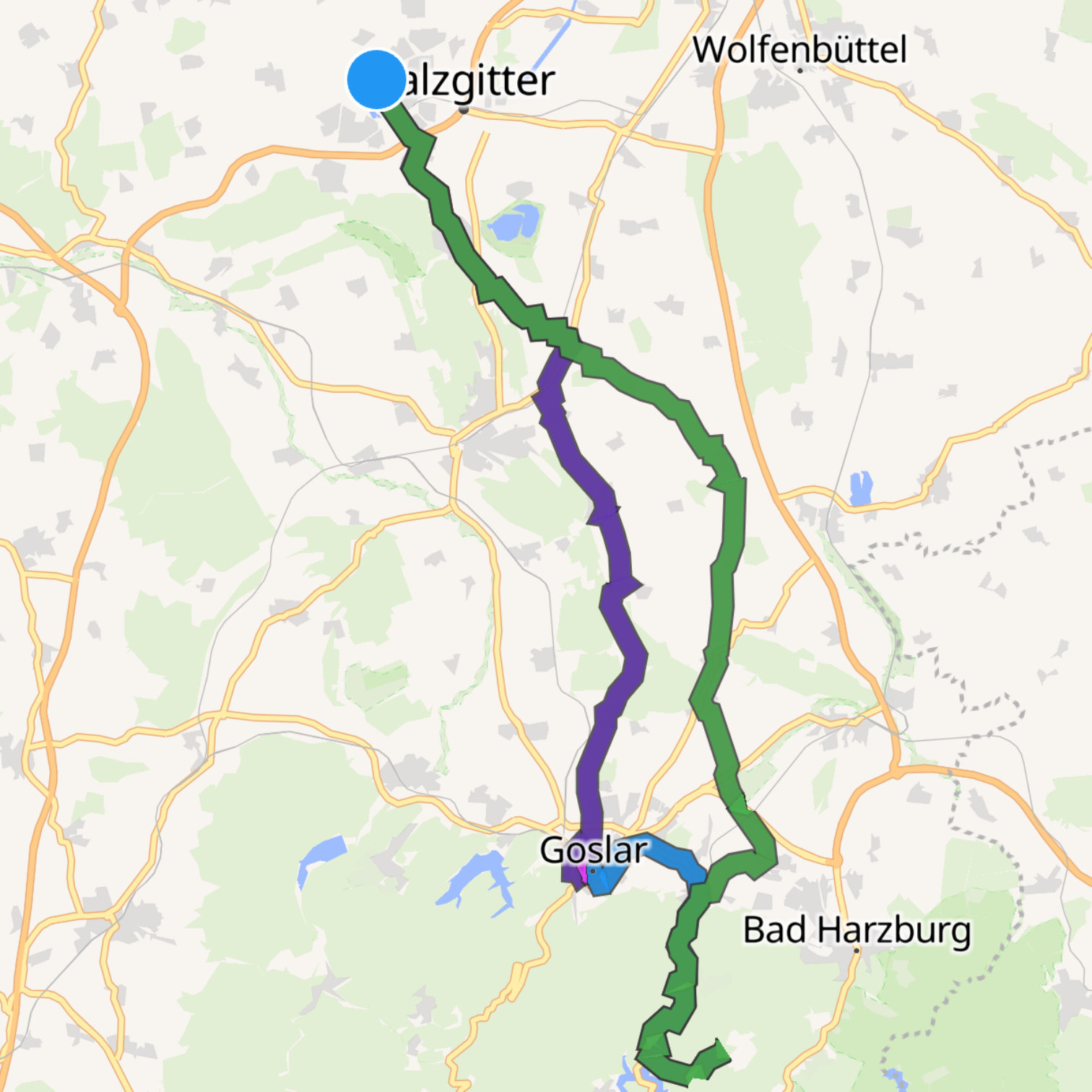 Map itinerary