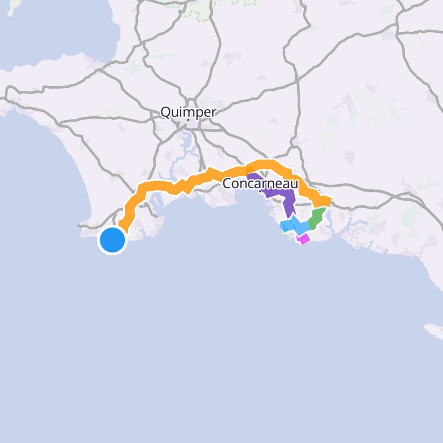 Map itinerary