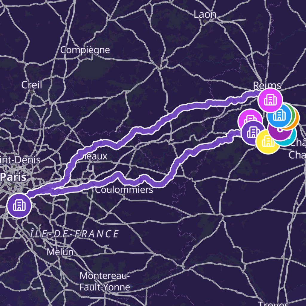 Map itinerary