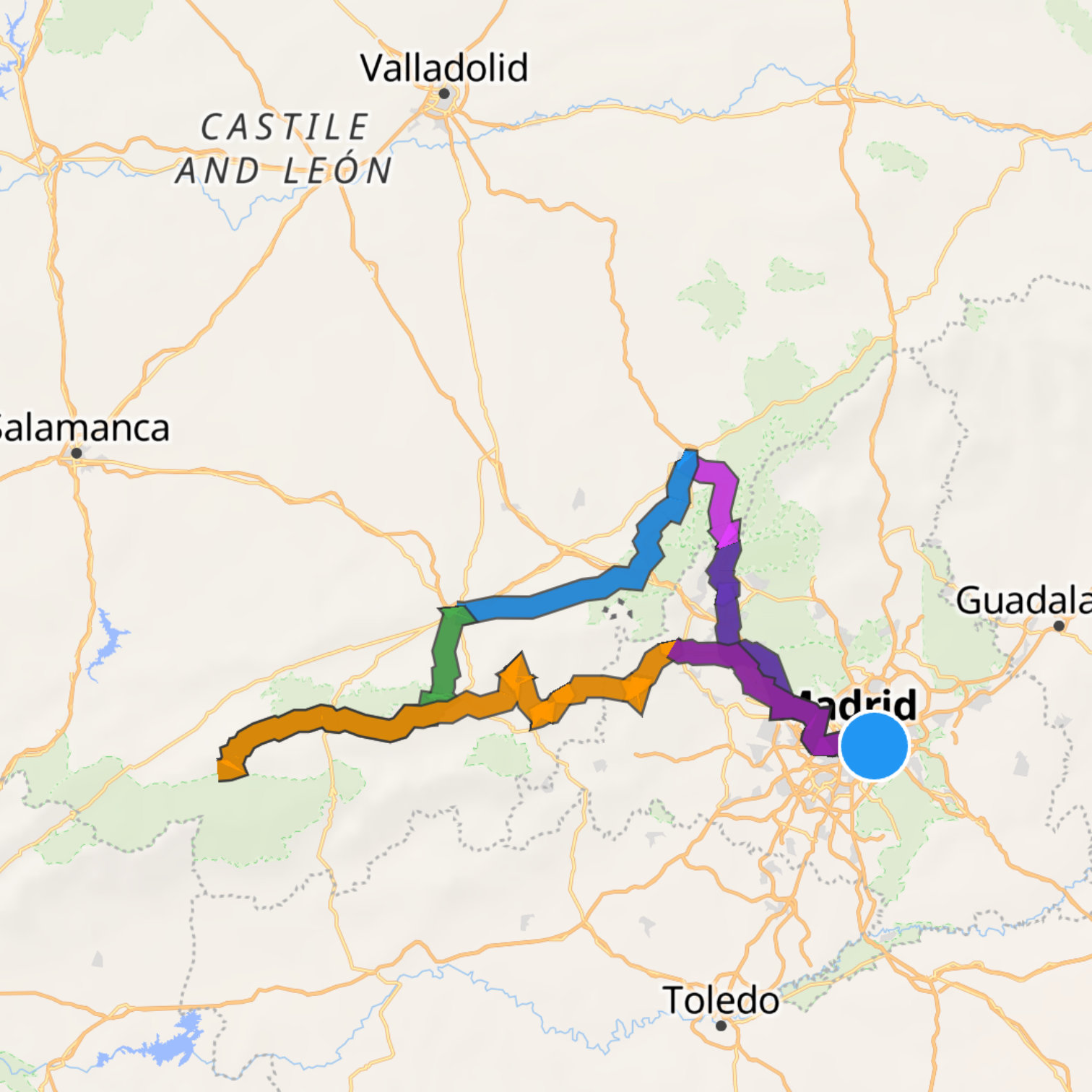 Map itinerary