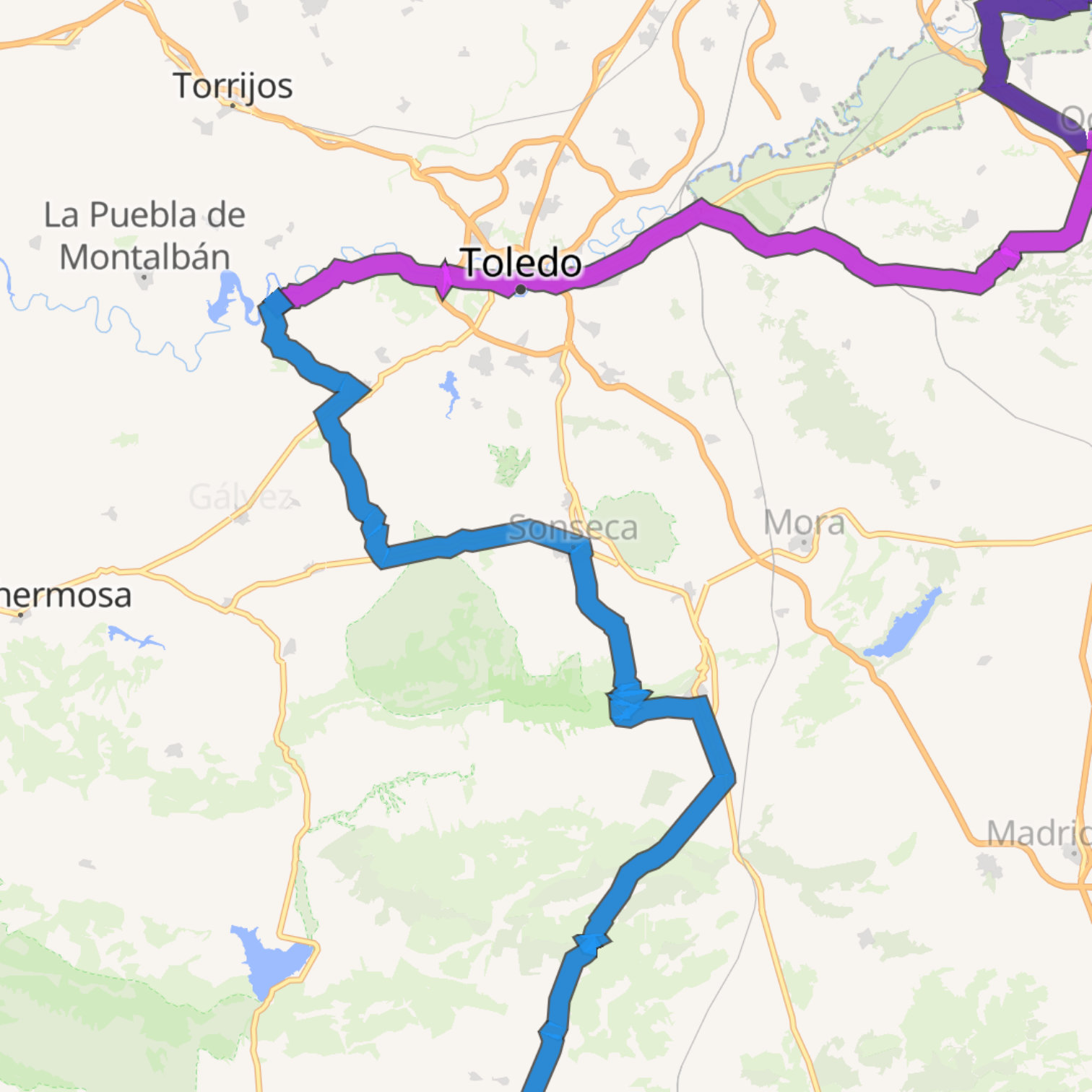 Map itinerary