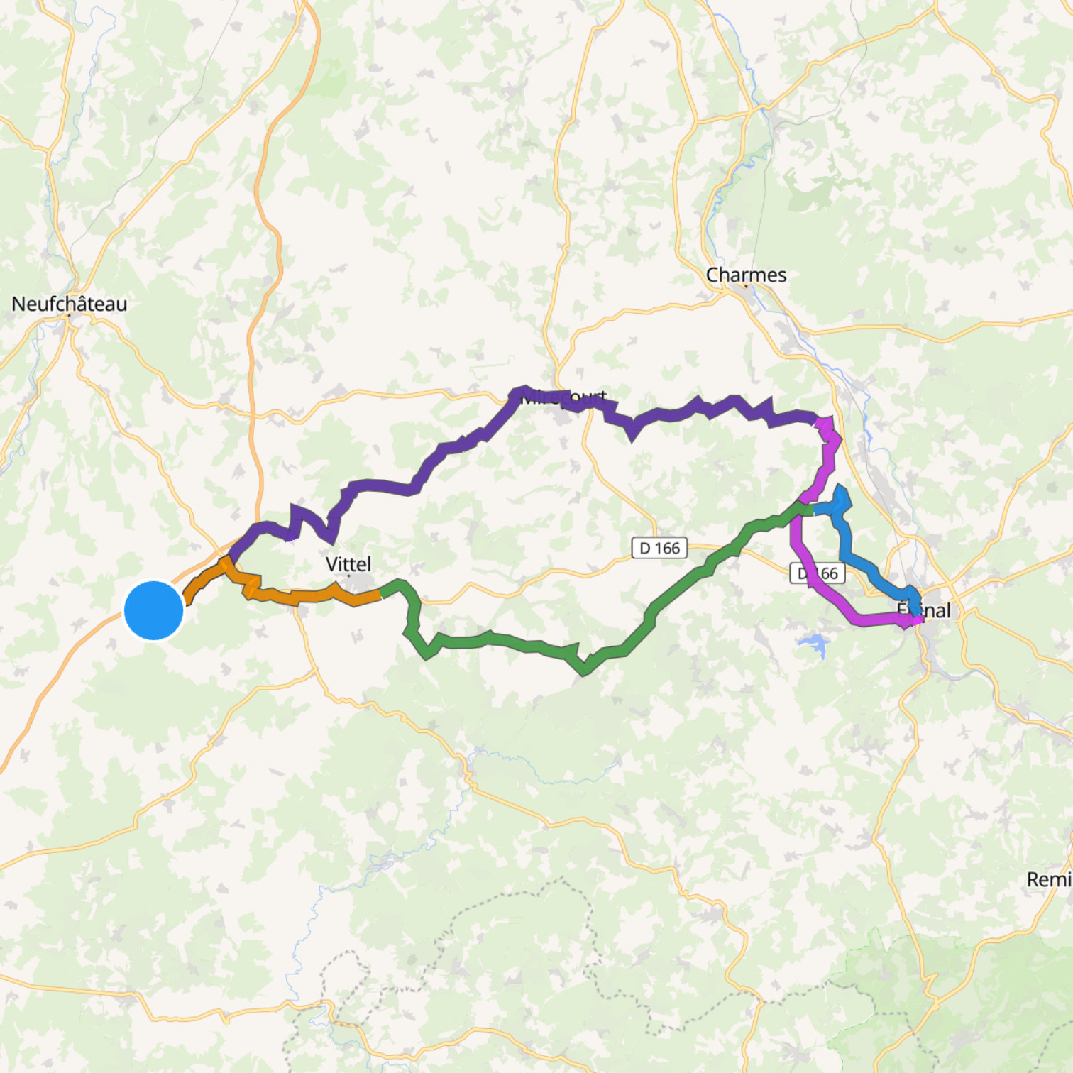 Map itinerary