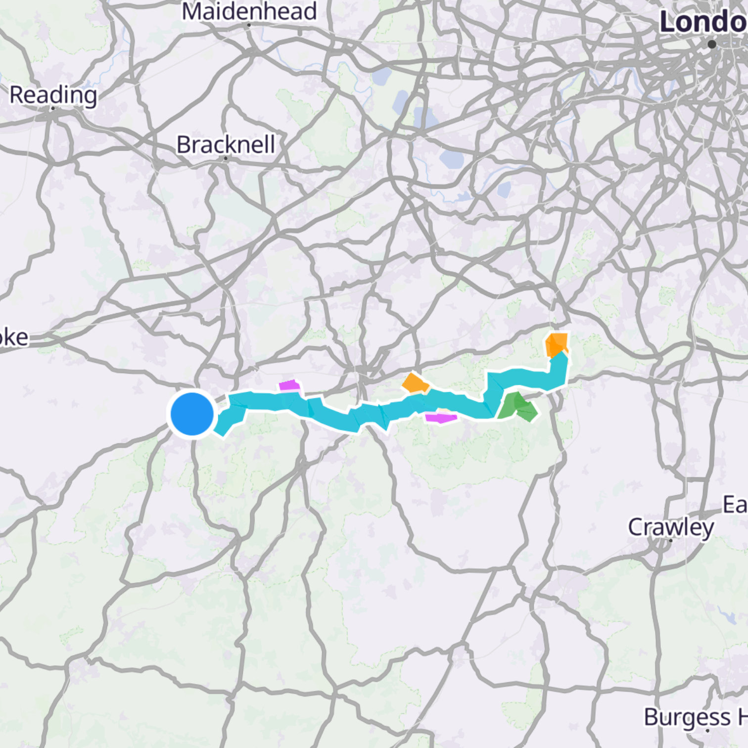 Map itinerary