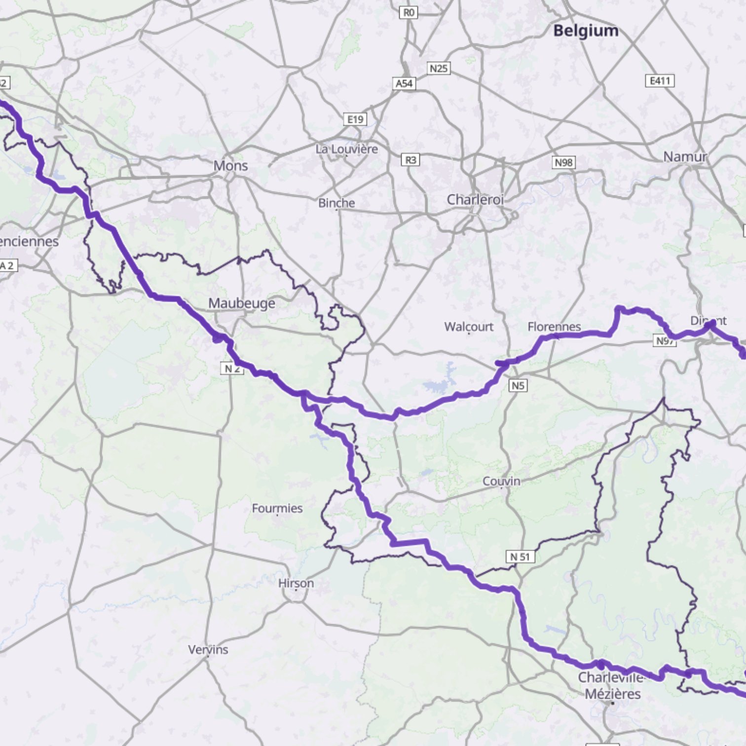 Map itinerary