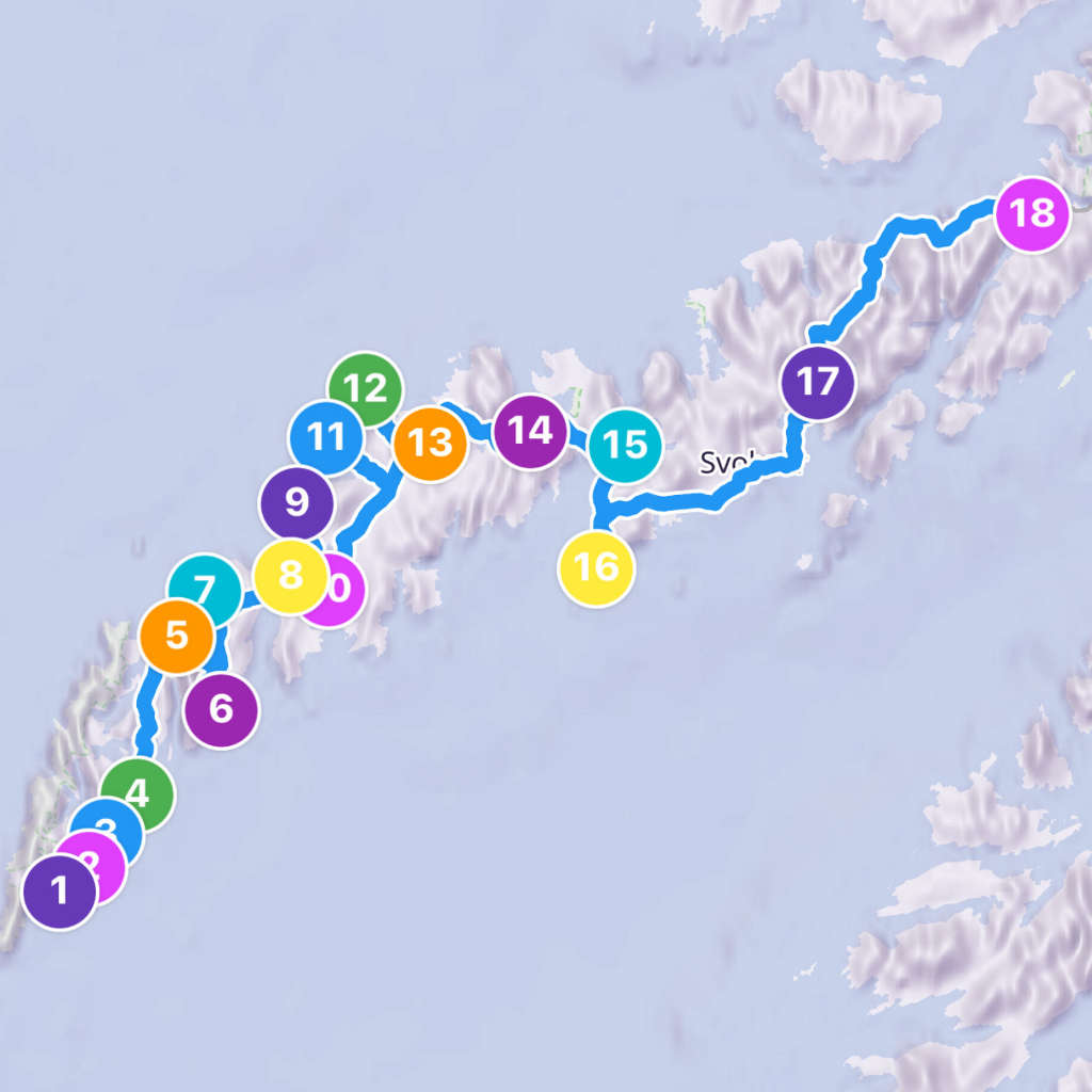 Map itinerary