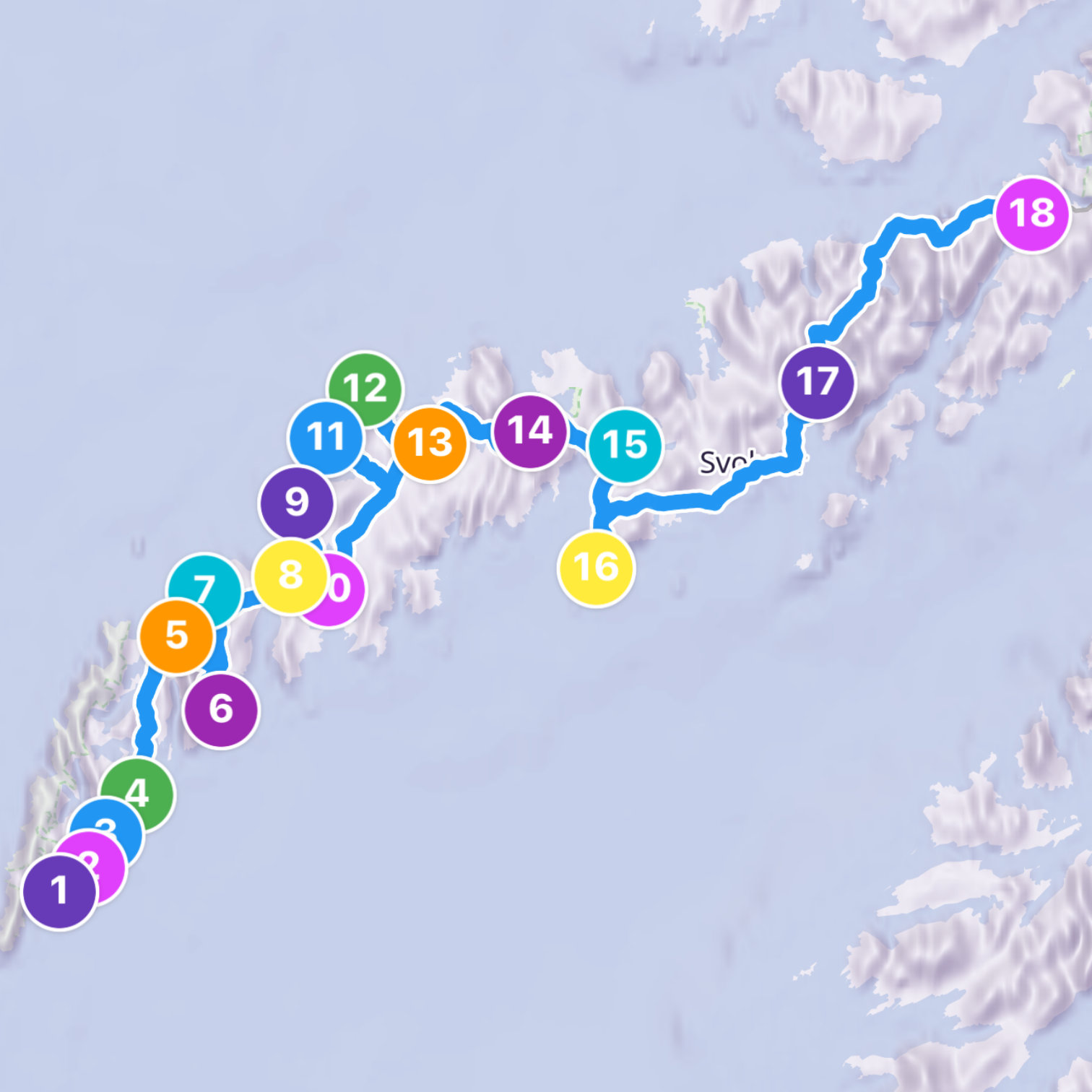 Map itinerary