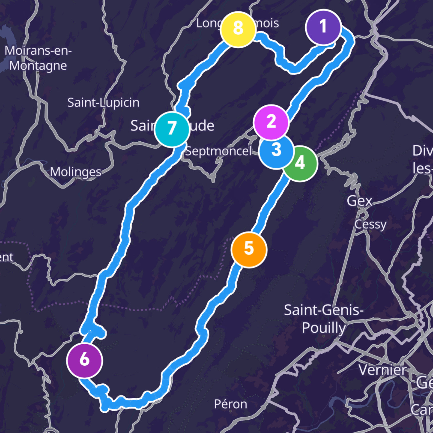 Map itinerary