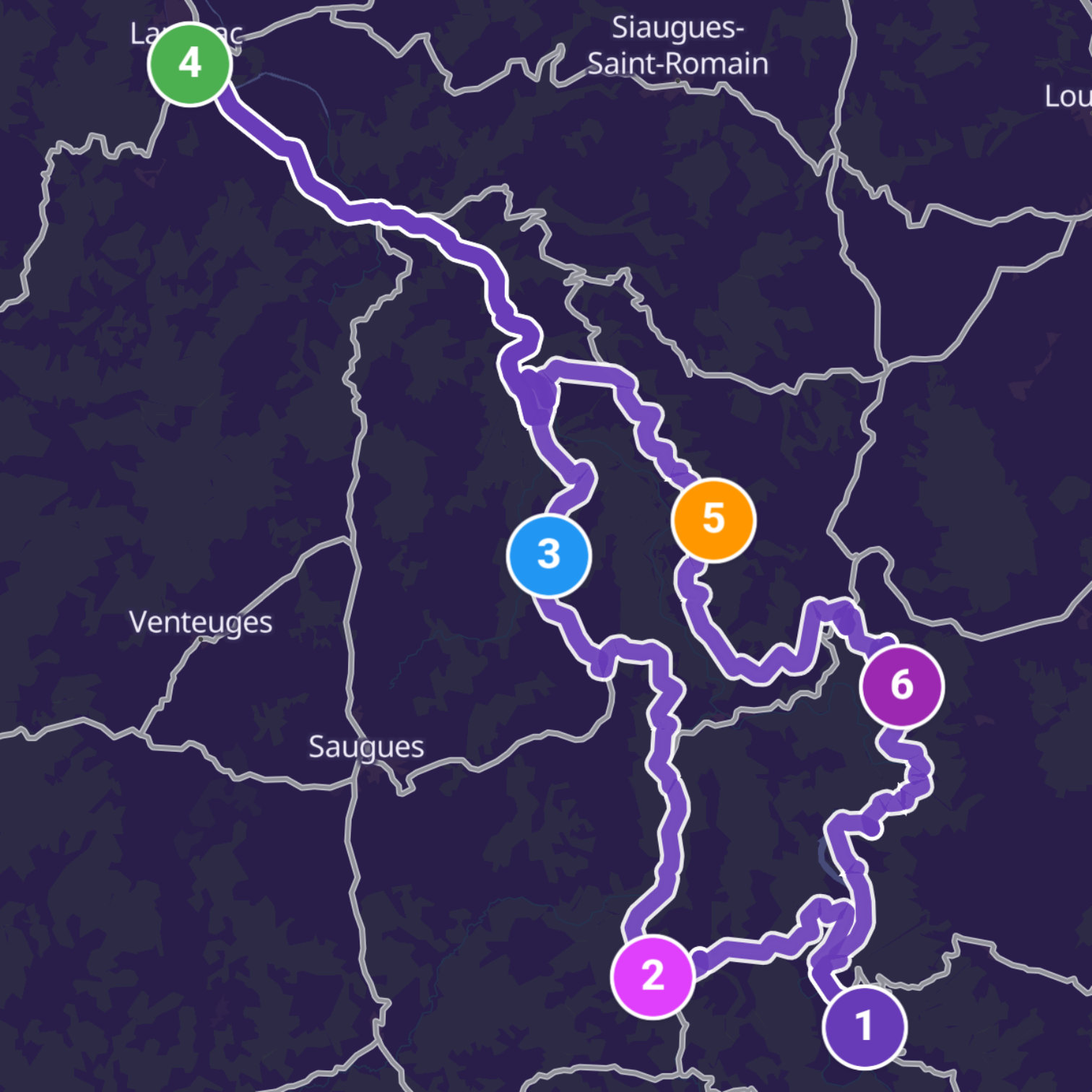 Map itinerary