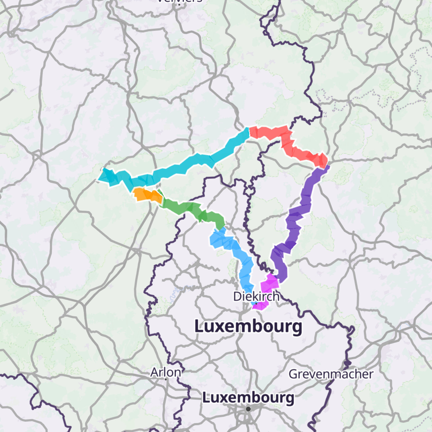 Map itinerary