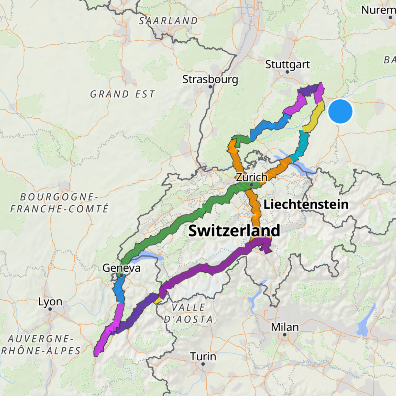 Map itinerary