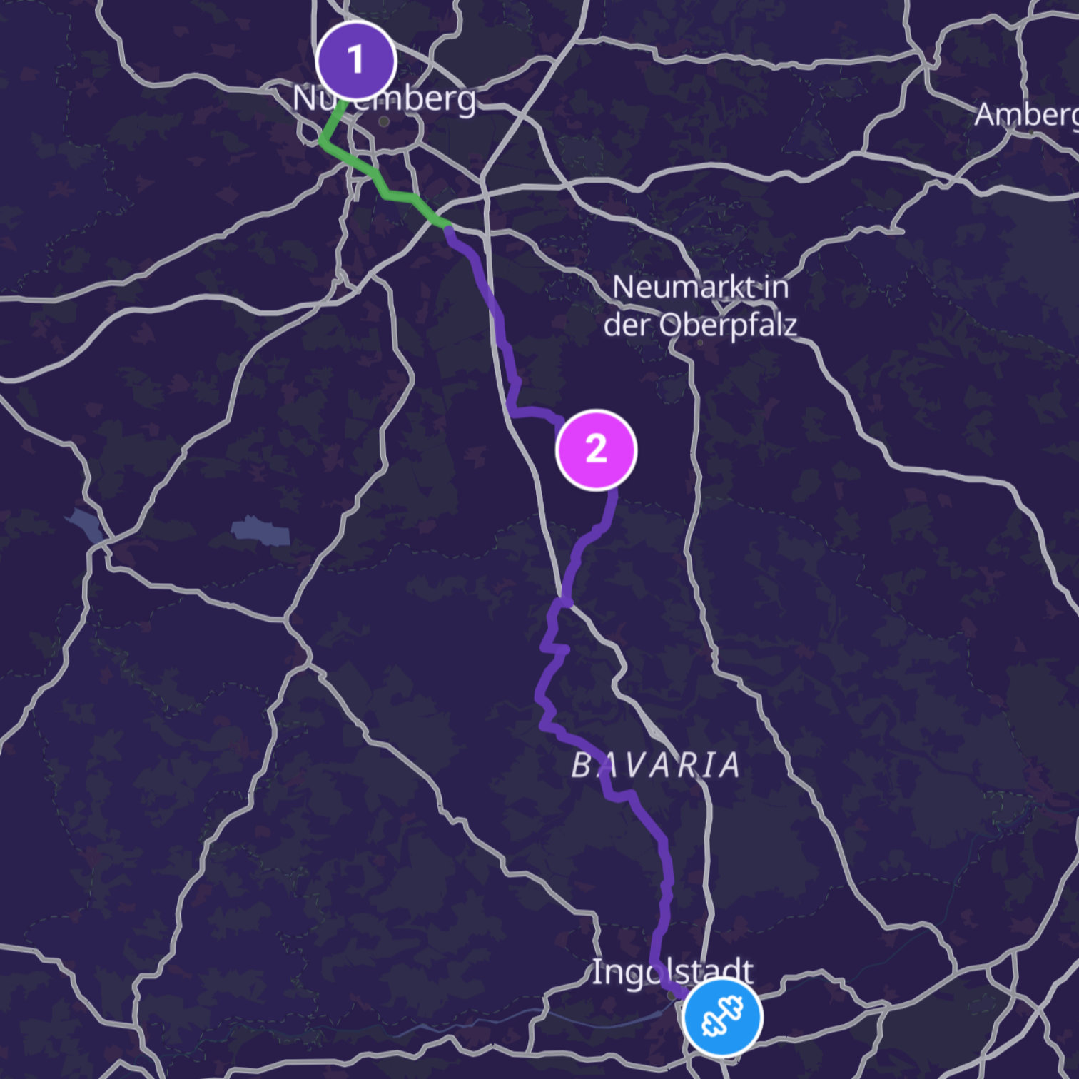 Map itinerary