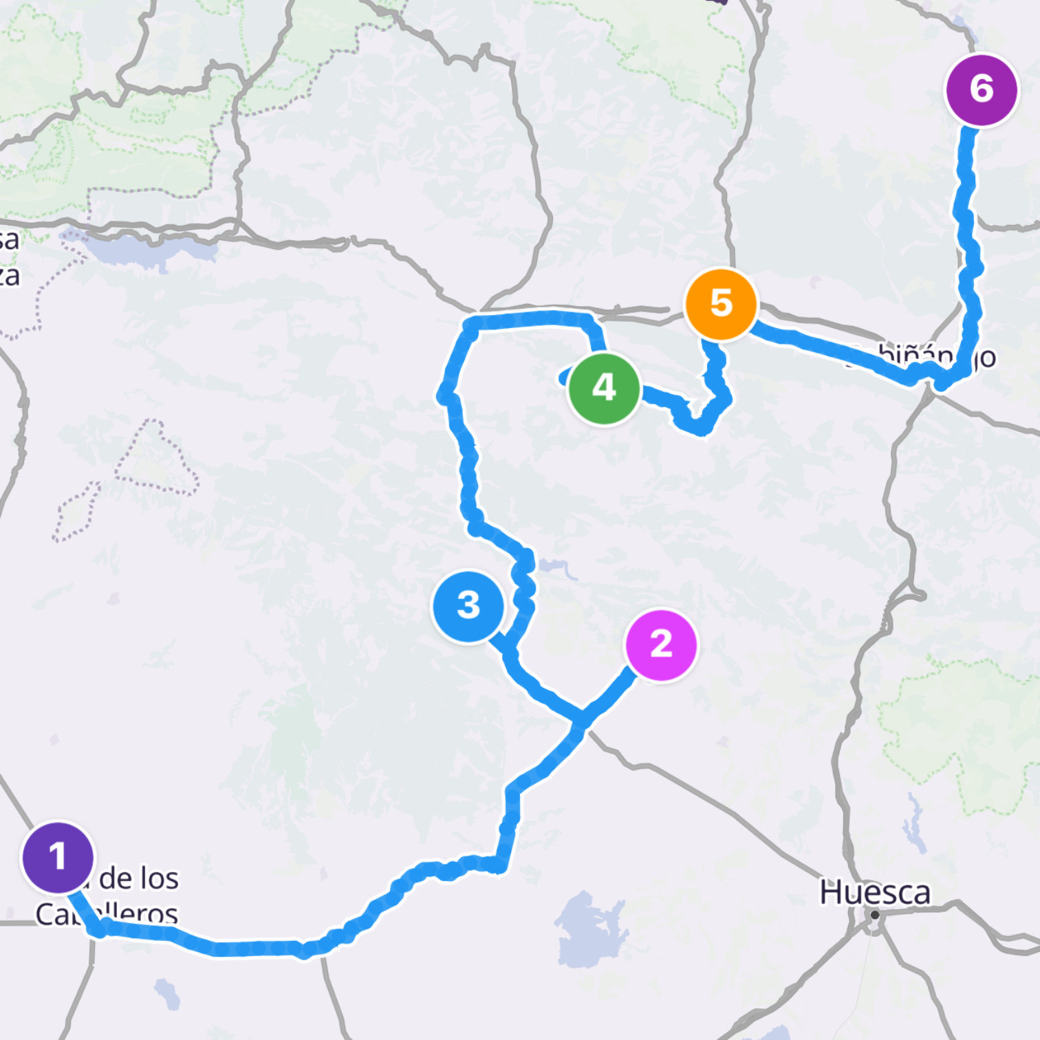 Map itinerary