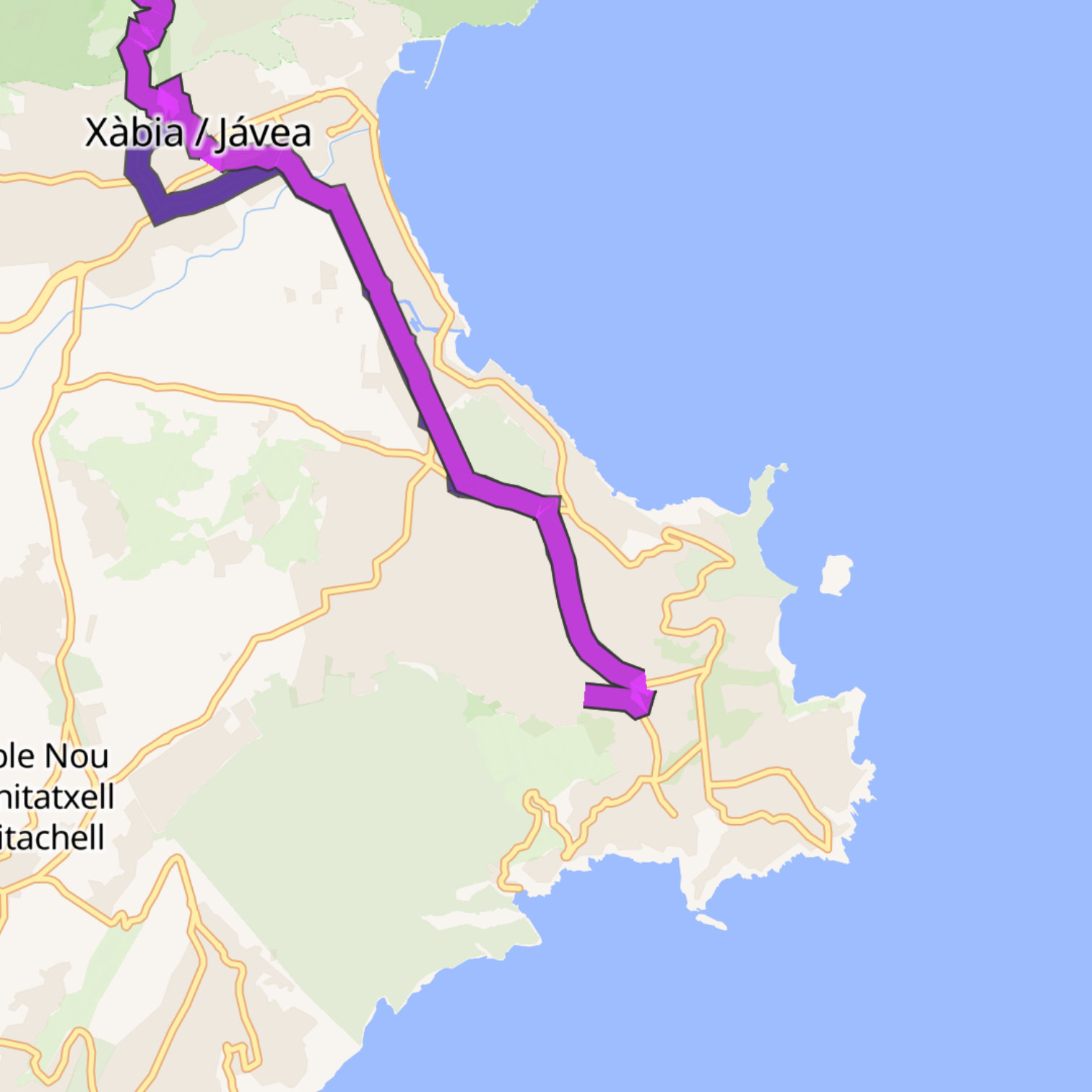 Map itinerary