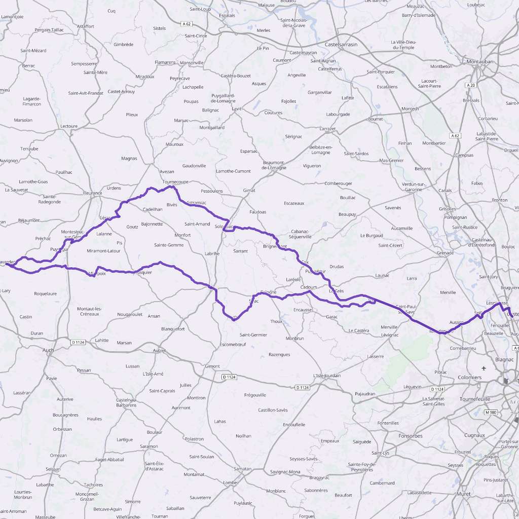 Map itinerary