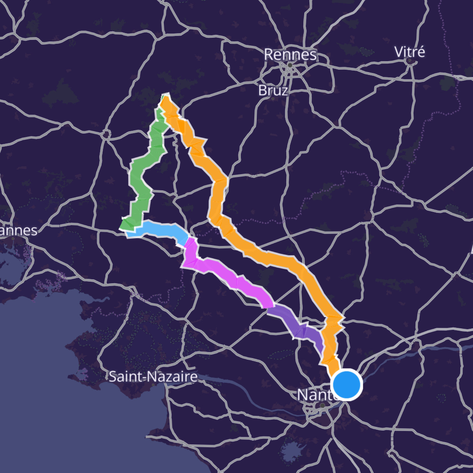 Map itinerary