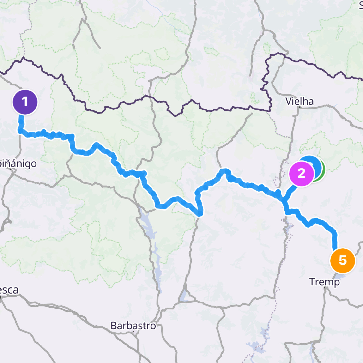 Map itinerary