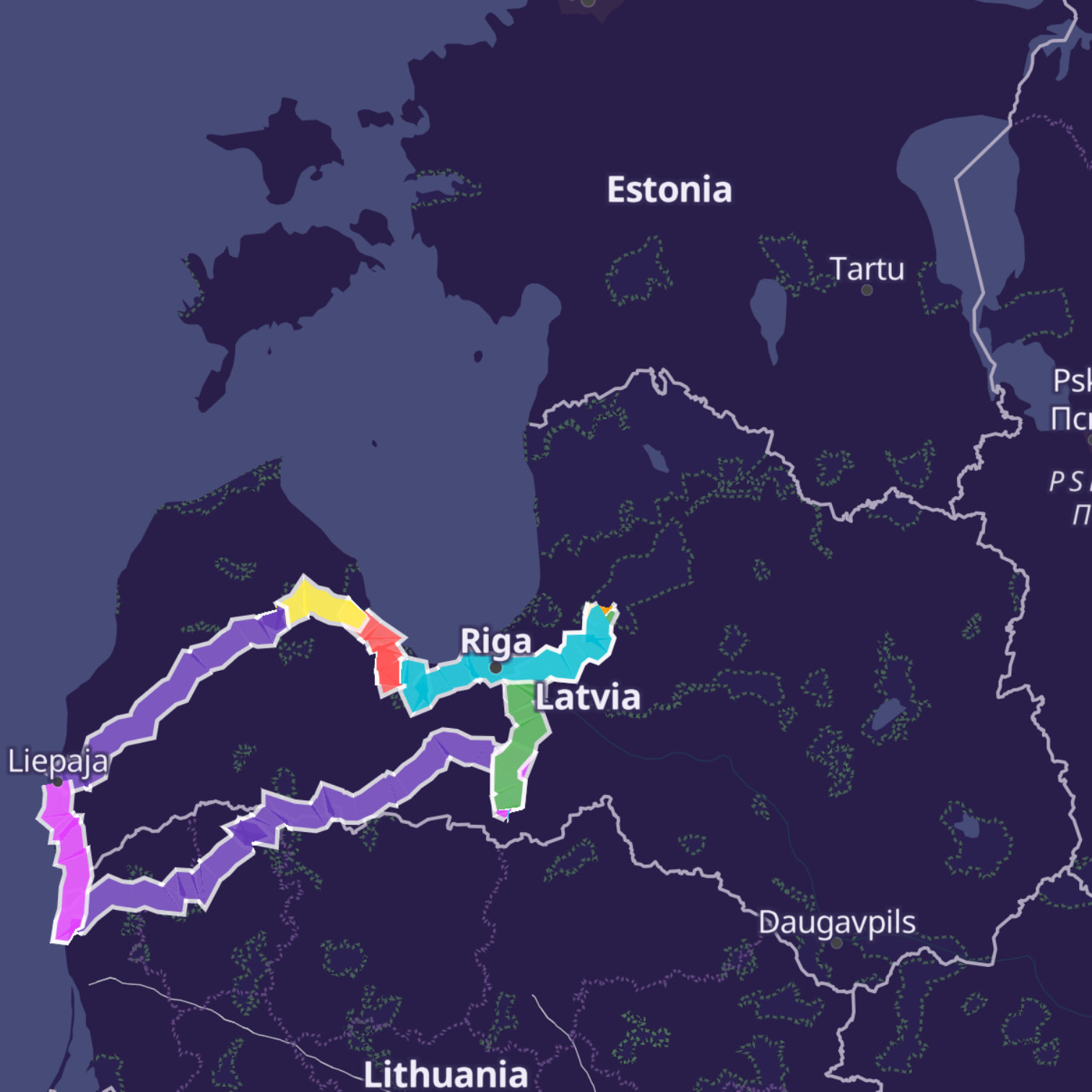 Map itinerary