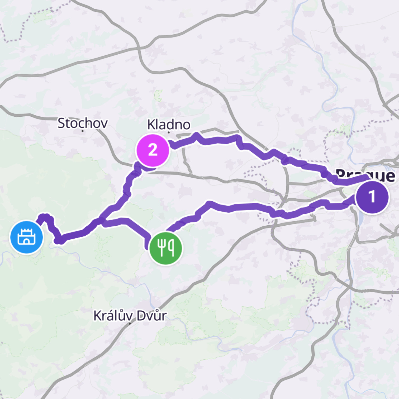 Map itinerary
