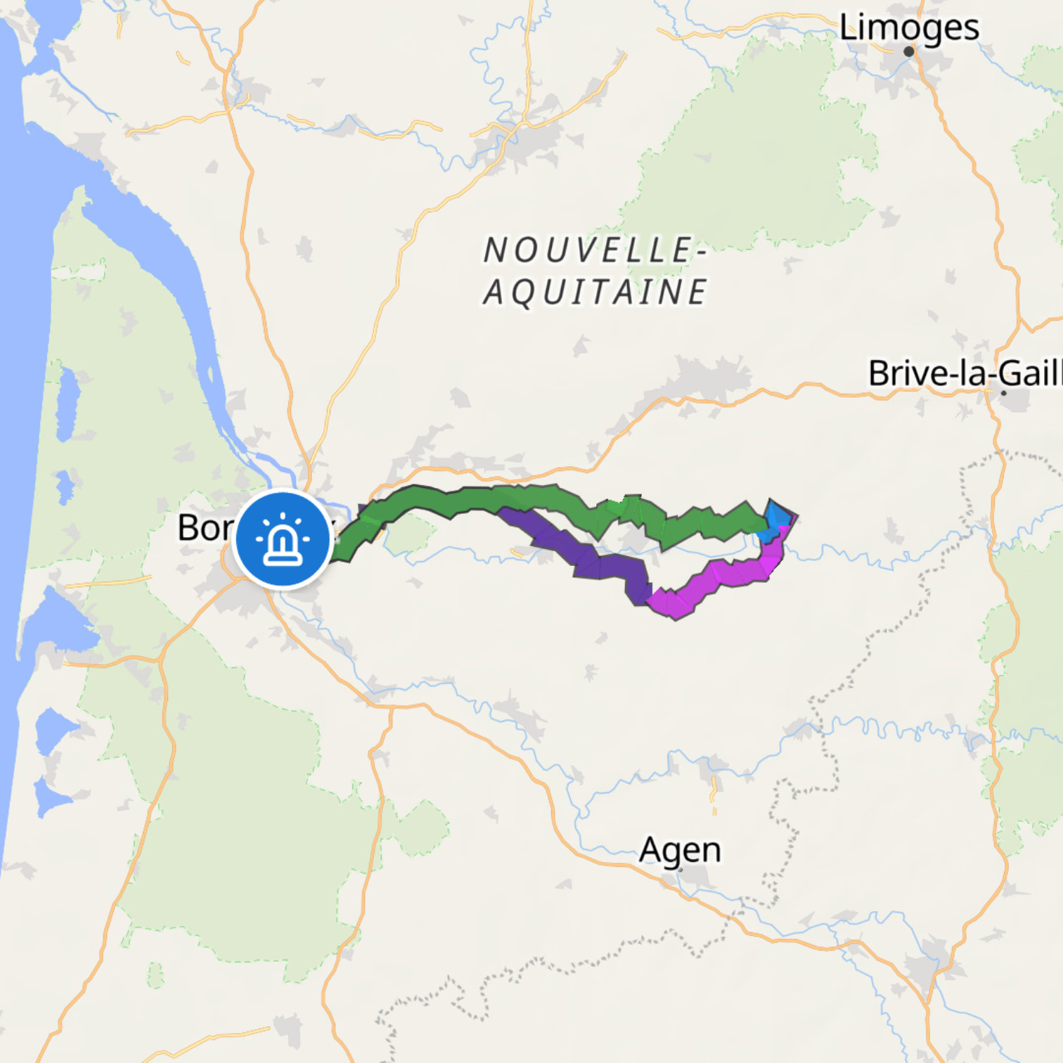 Map itinerary