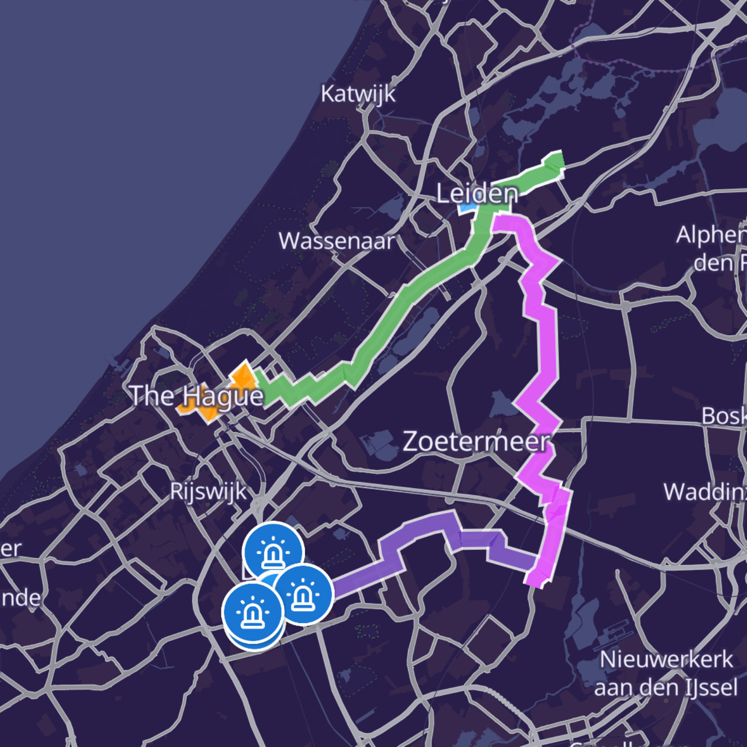 Map itinerary