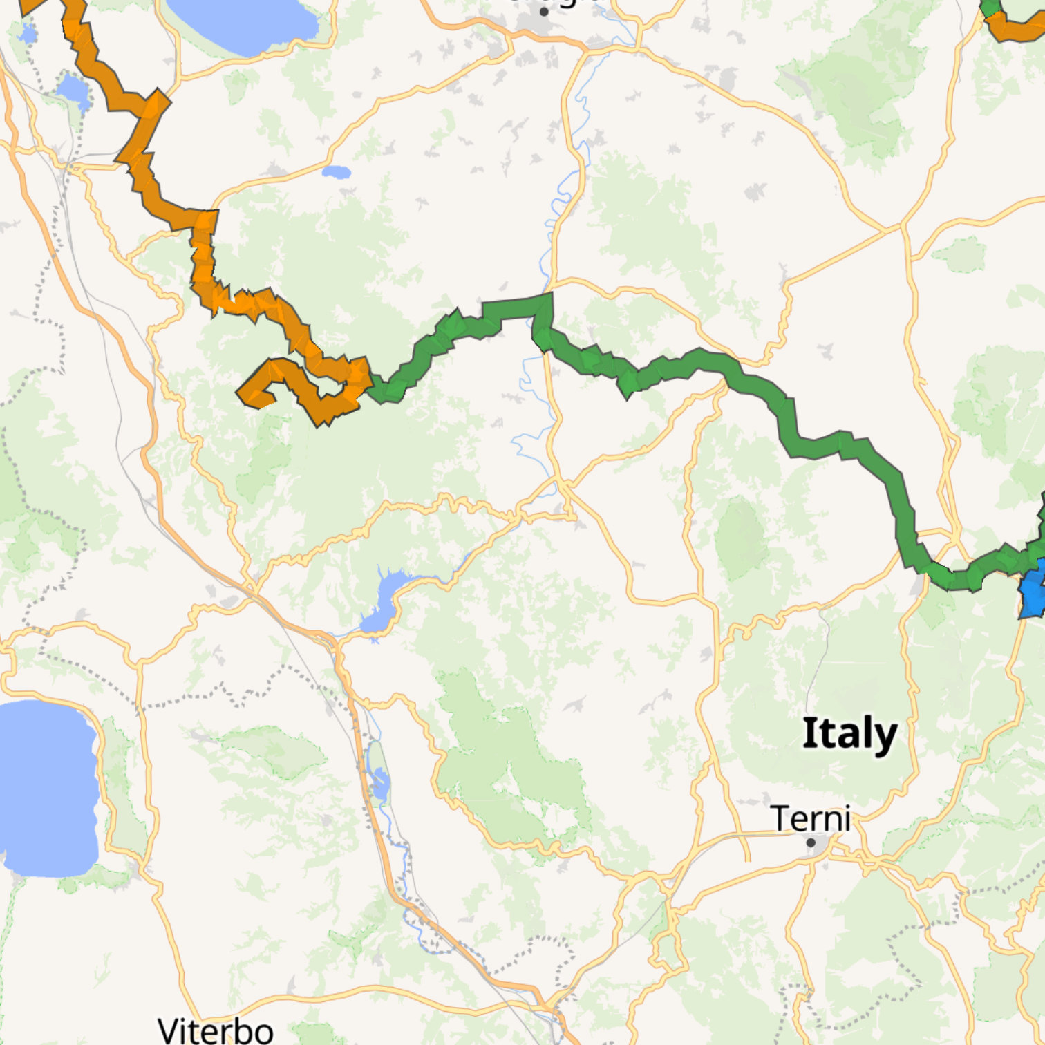 Map itinerary