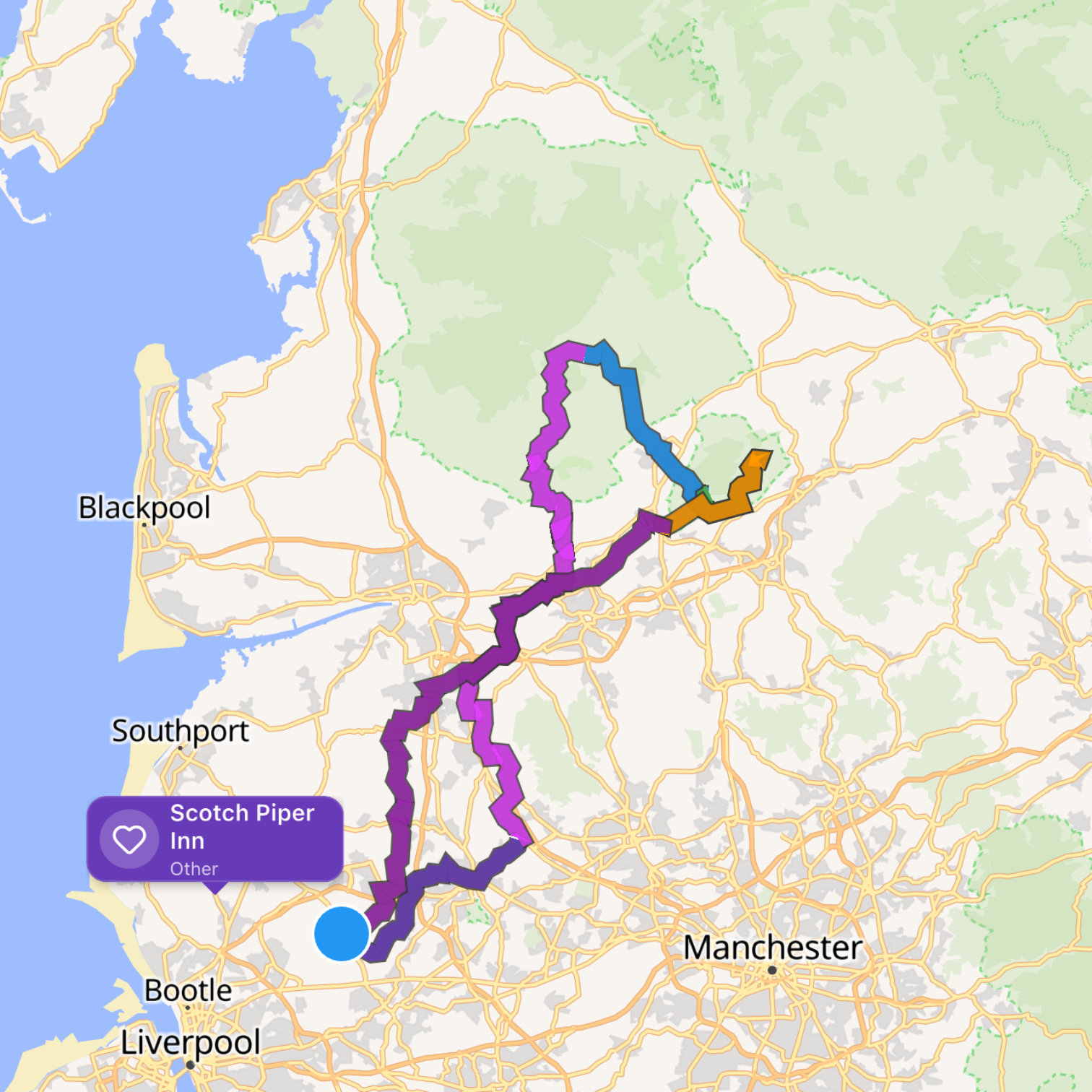 Map itinerary