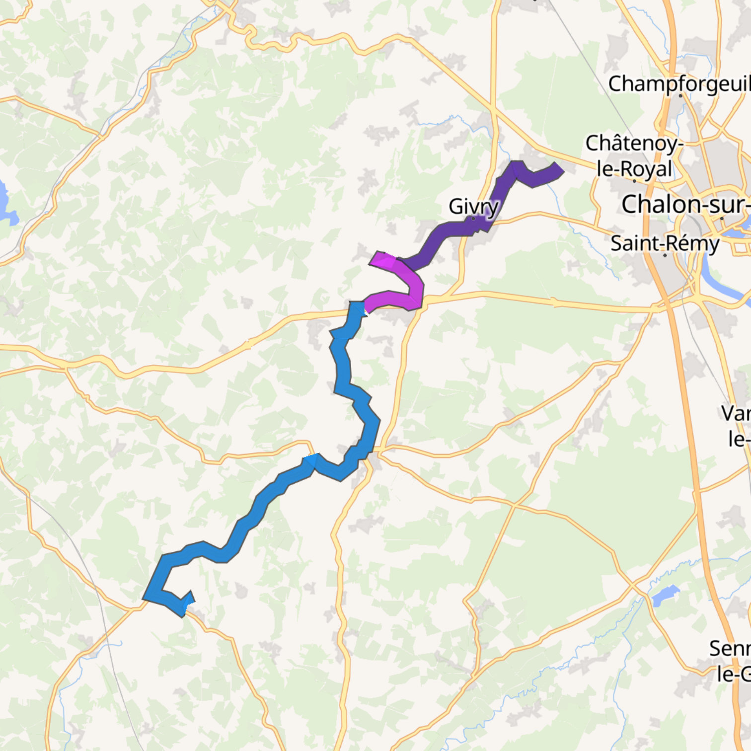 Map itinerary