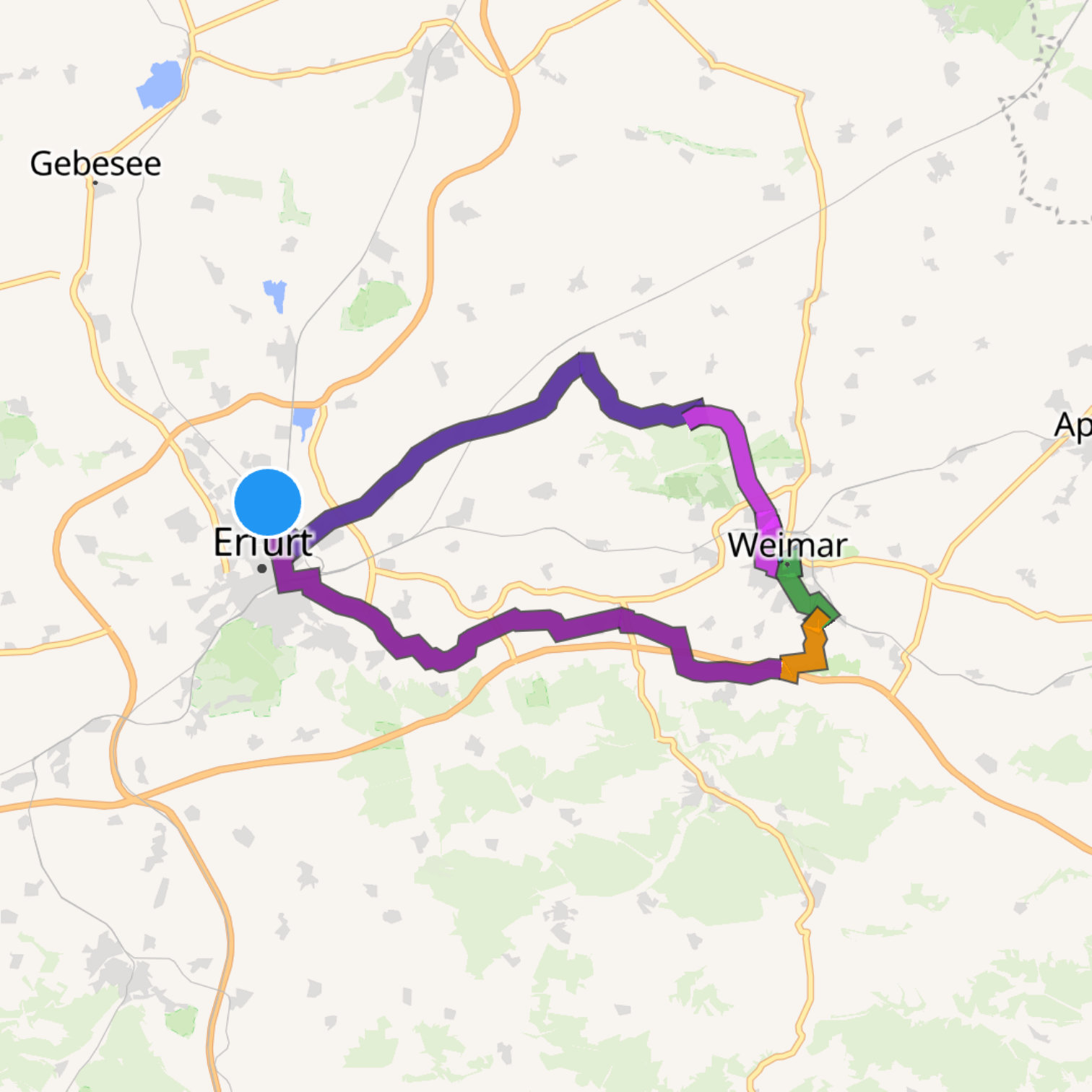 Map itinerary