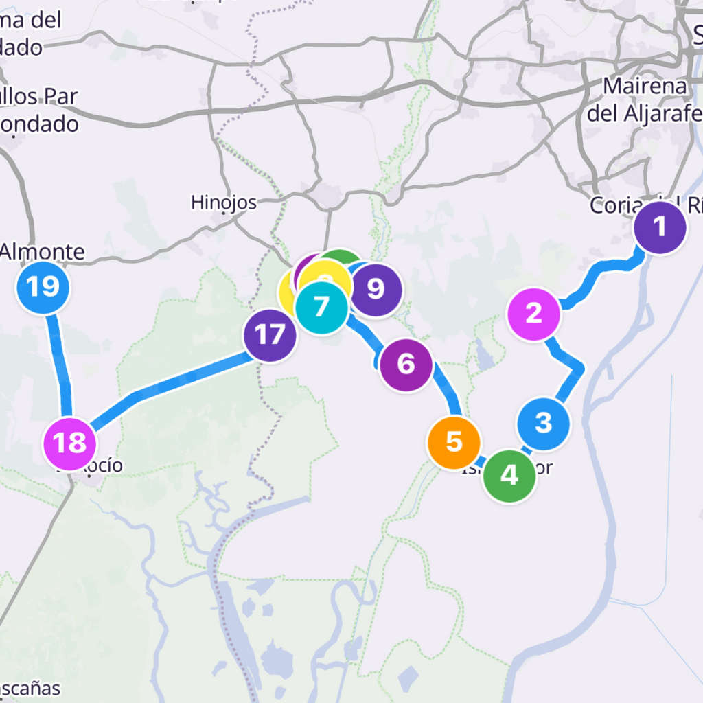Map itinerary