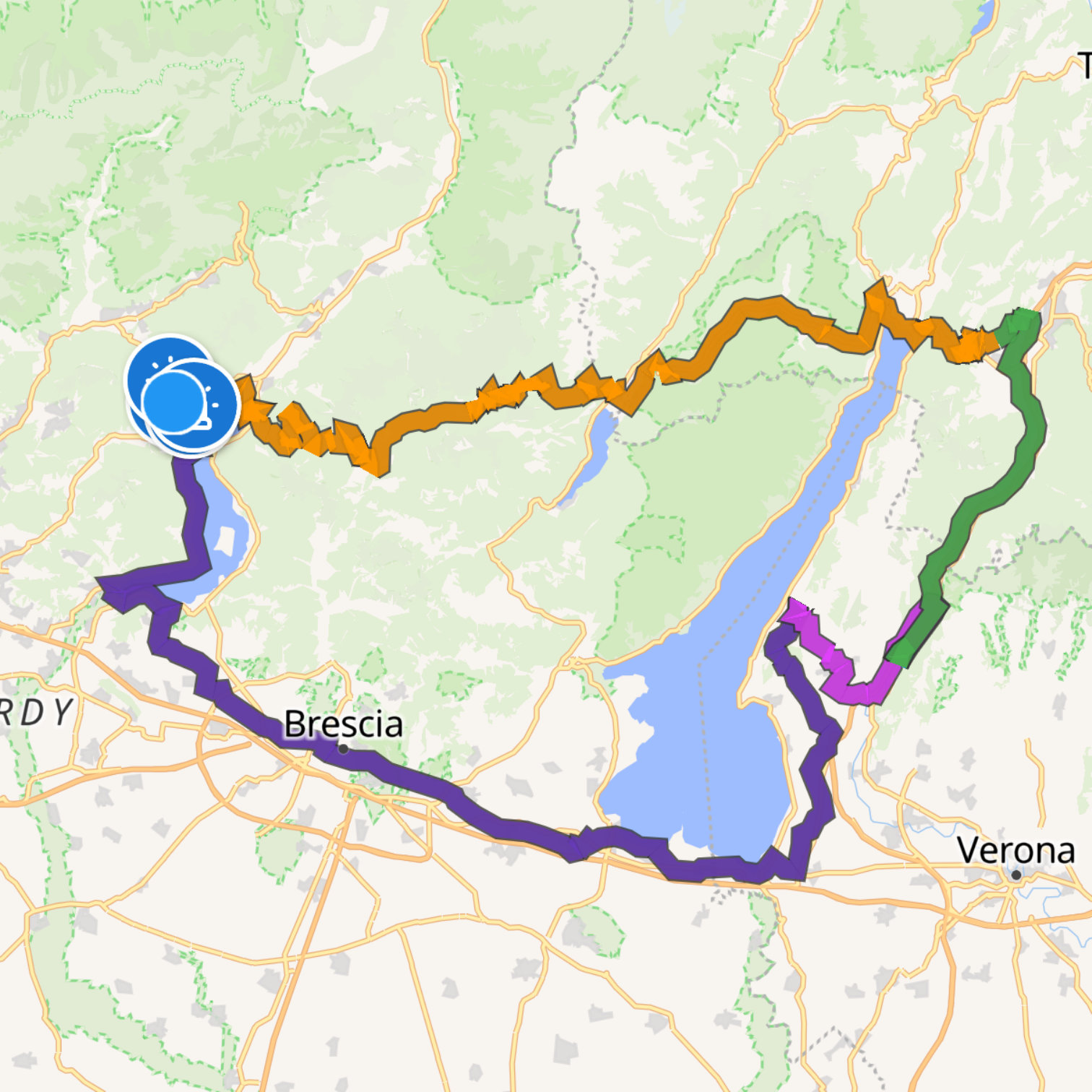 Map itinerary