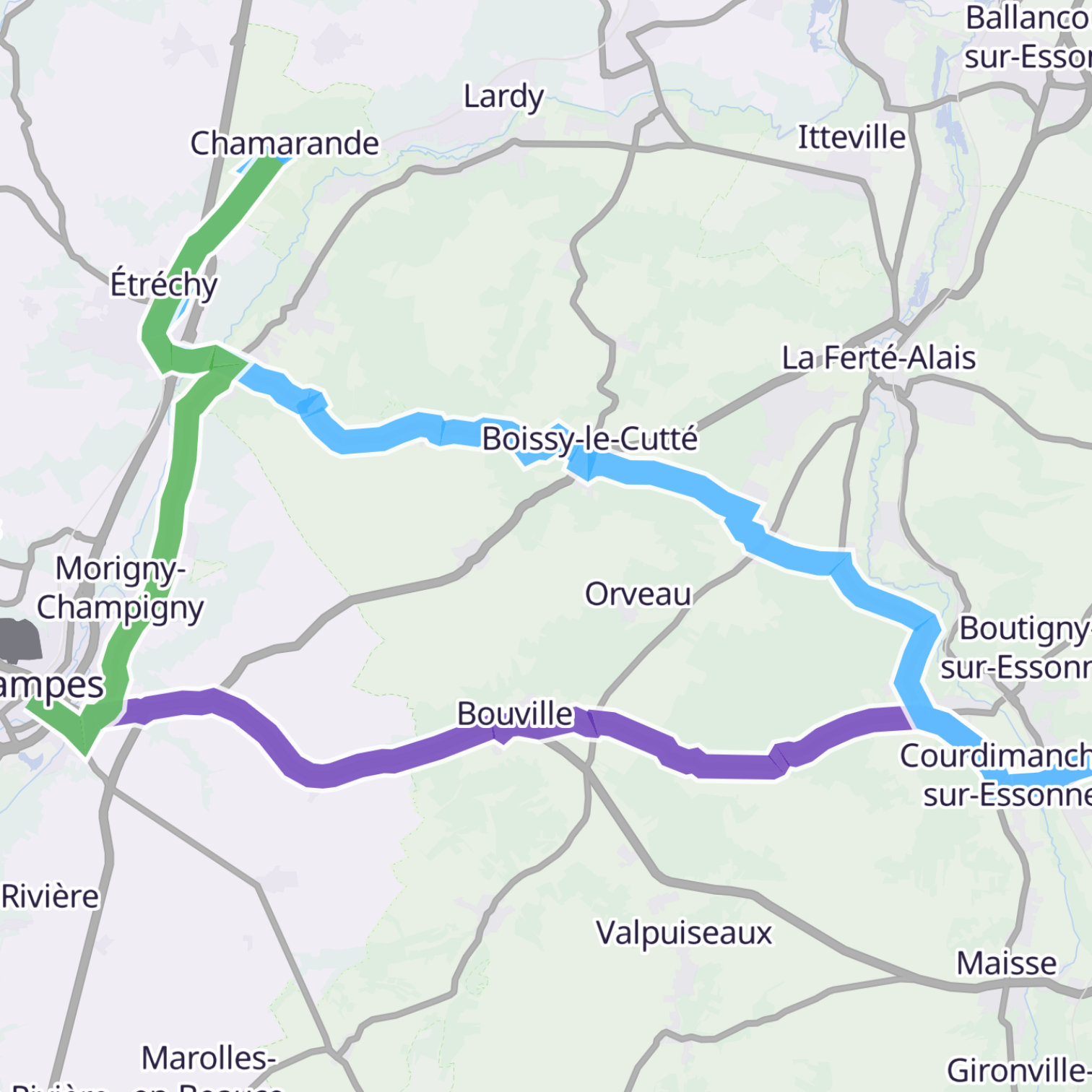 Map itinerary
