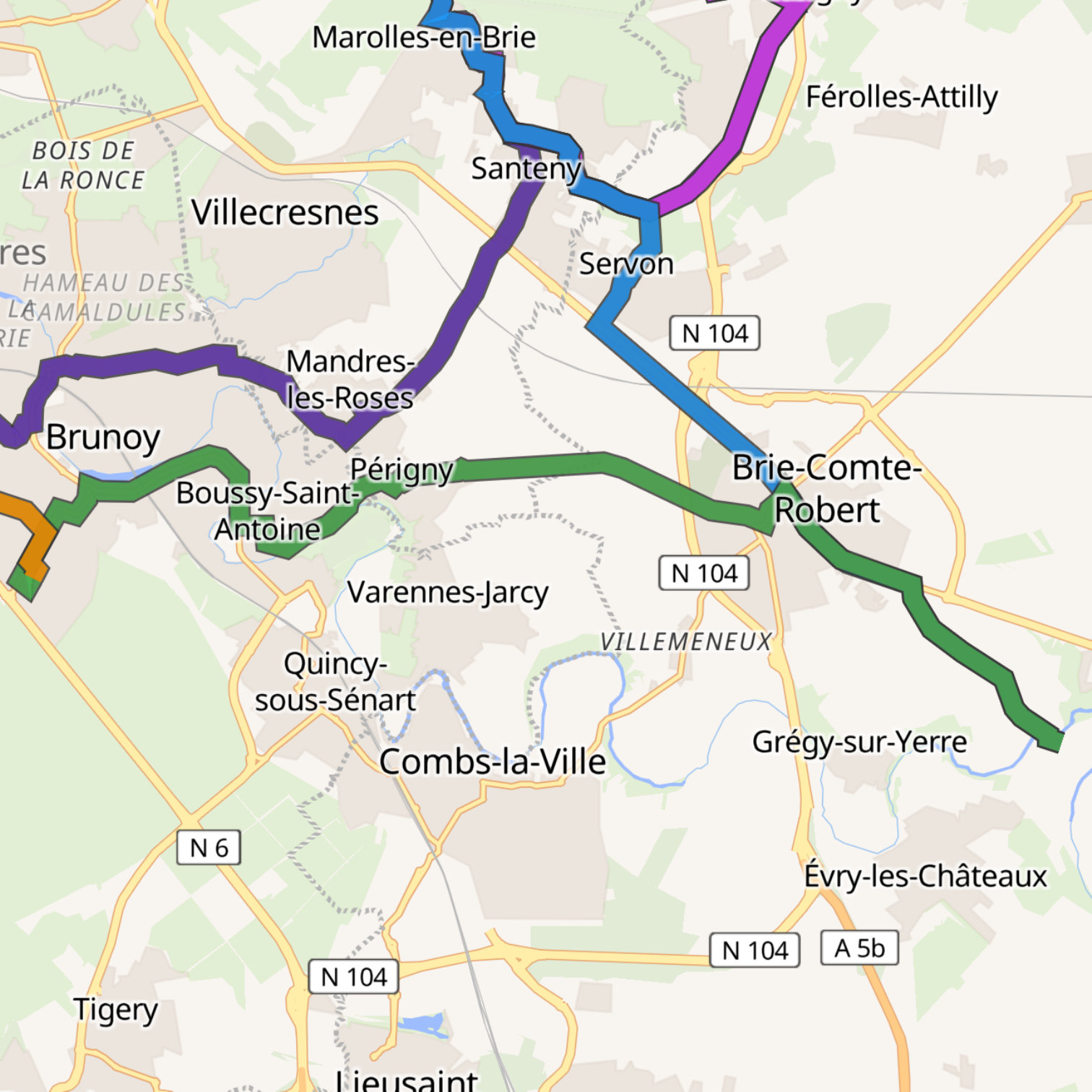 Map itinerary