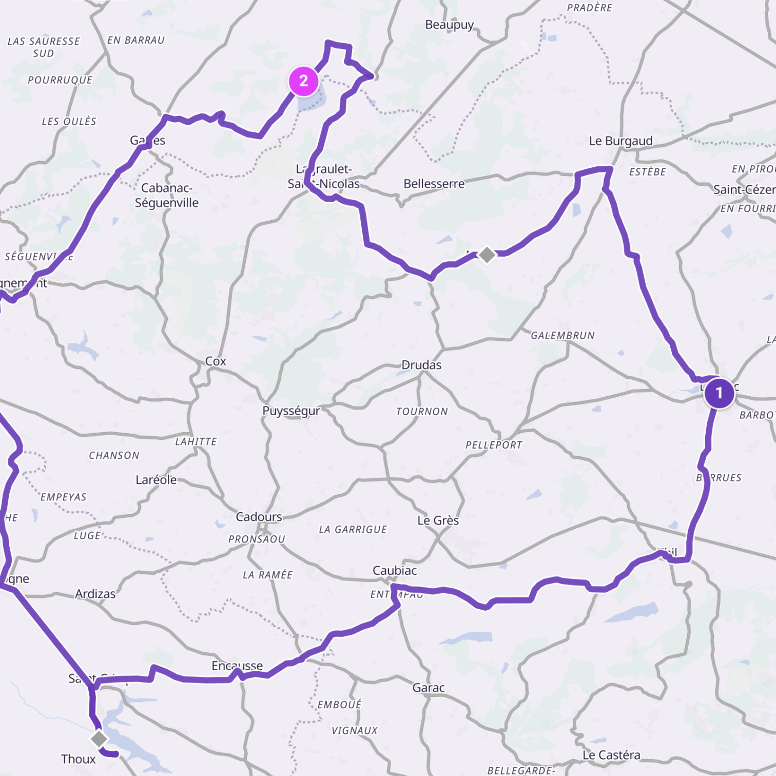 Map itinerary