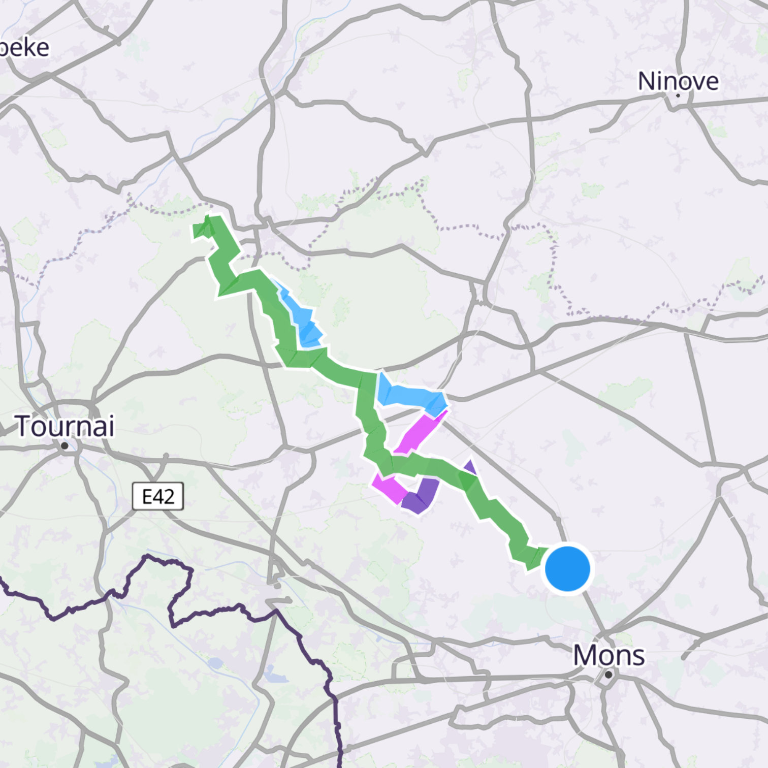 Map itinerary