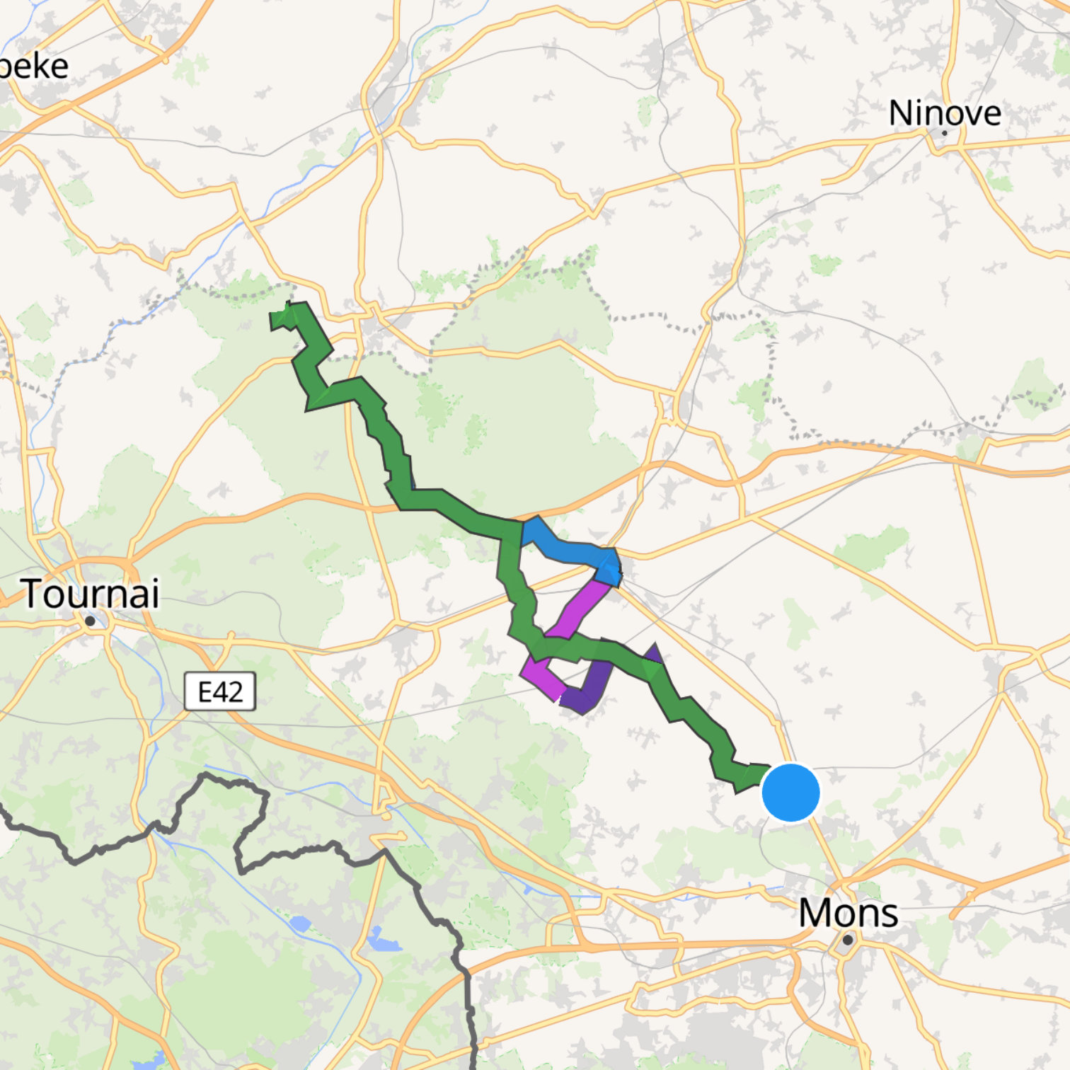 Map itinerary