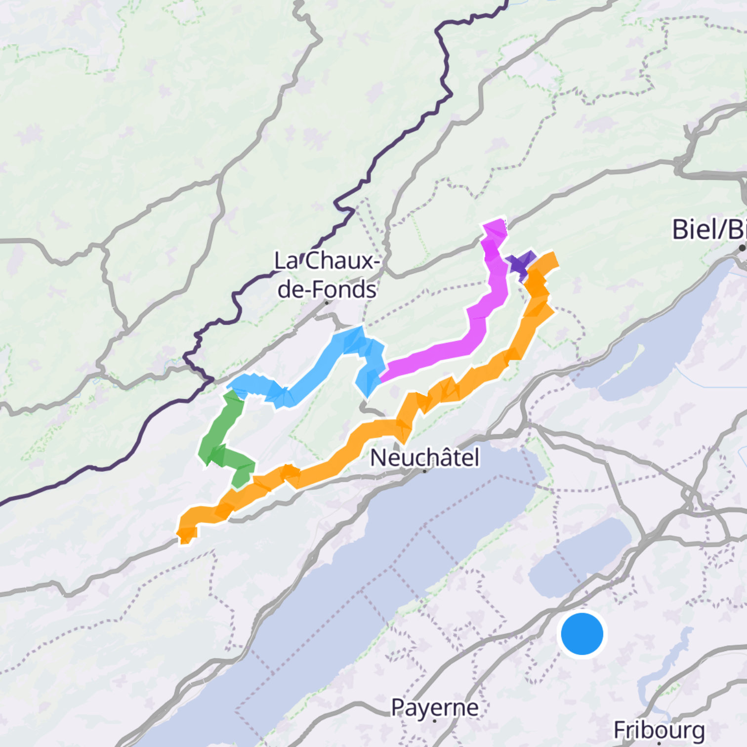 Map itinerary