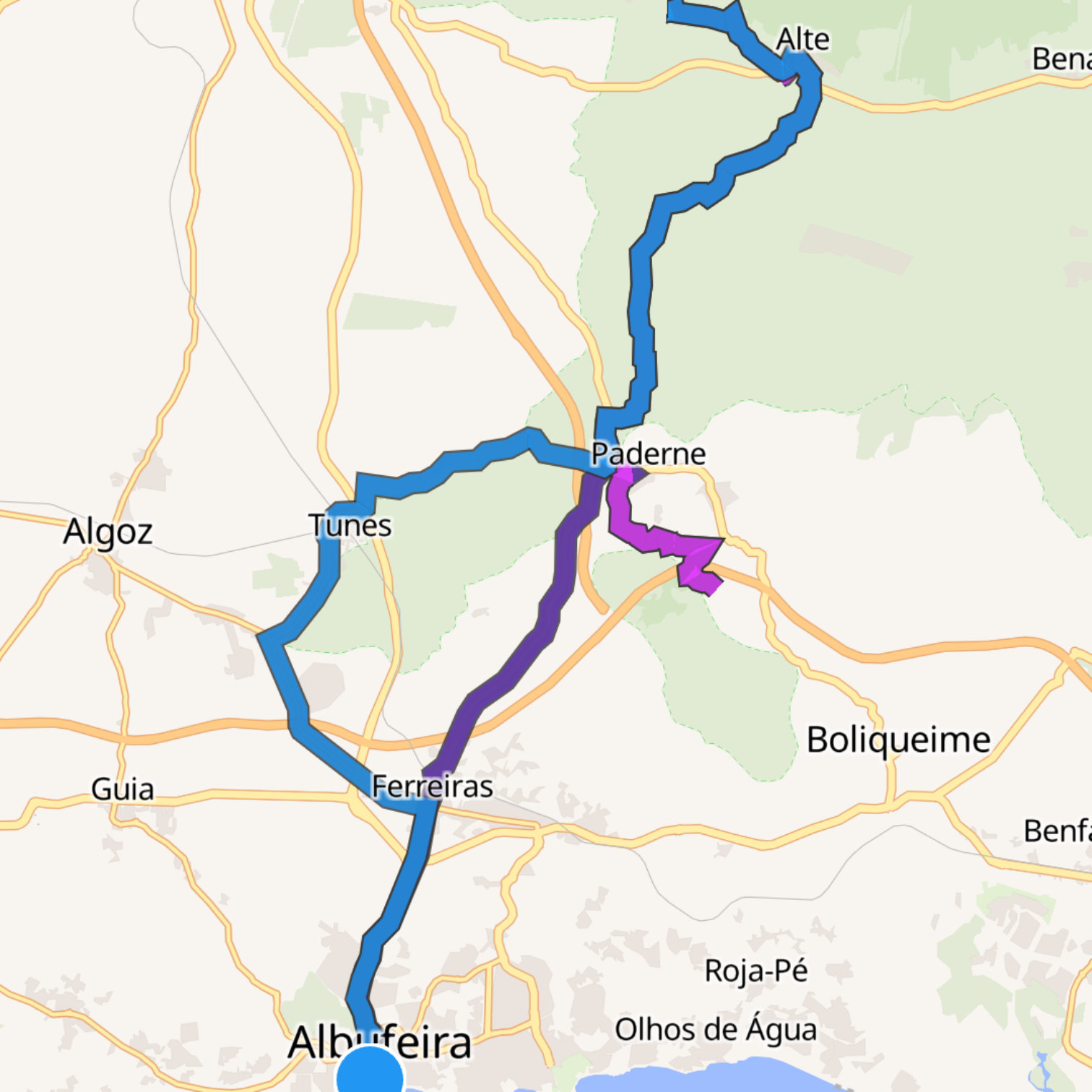 Map itinerary