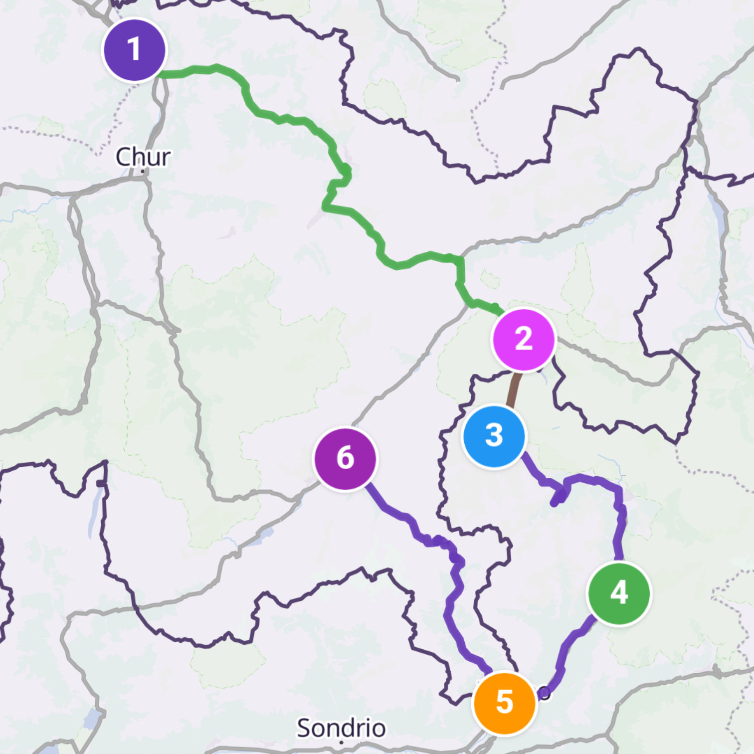 Map itinerary