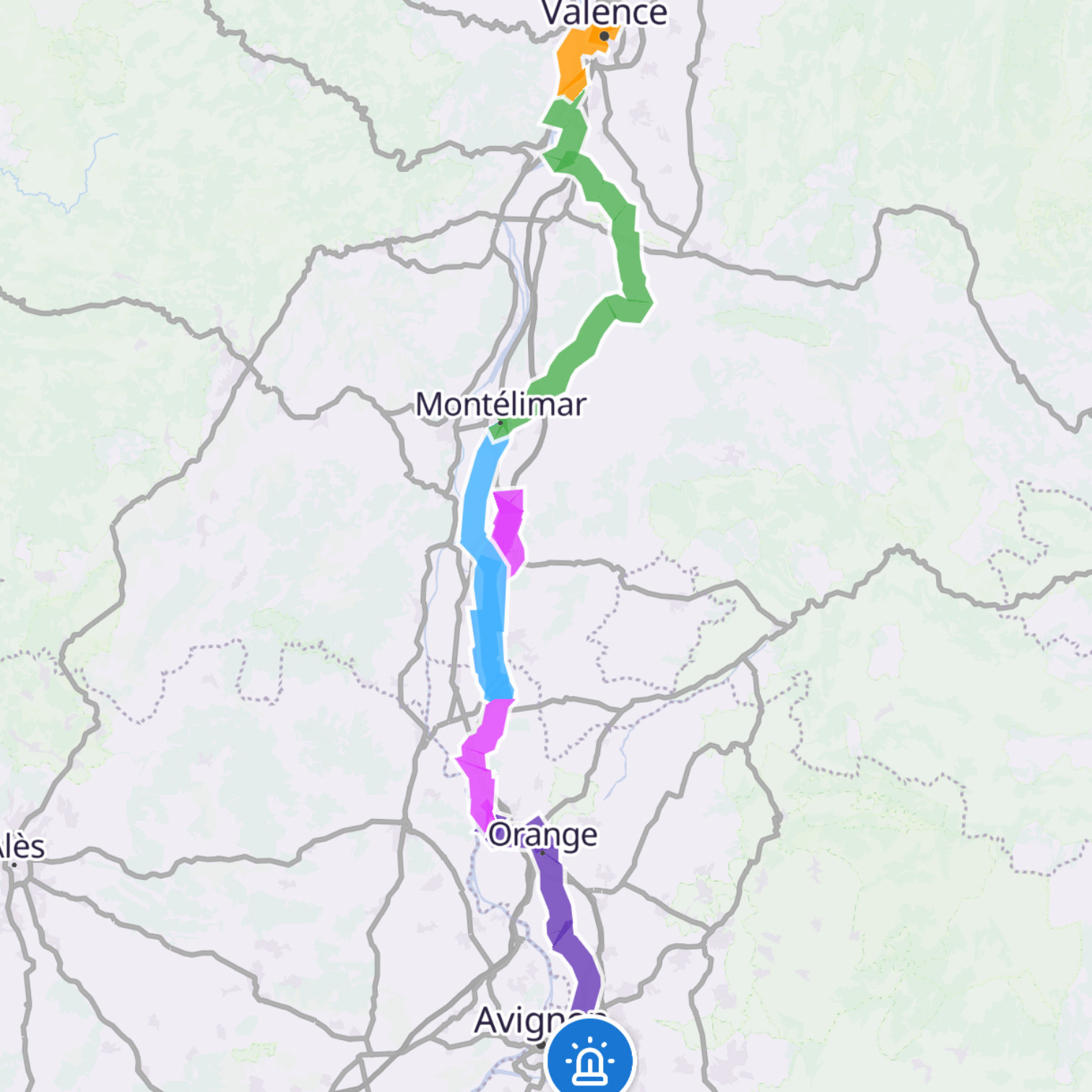 Map itinerary