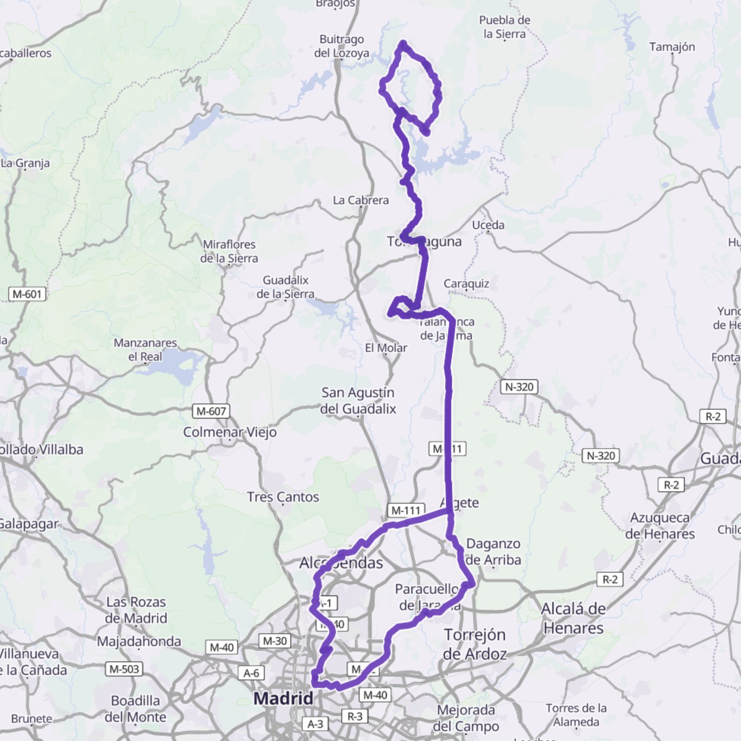 Map itinerary