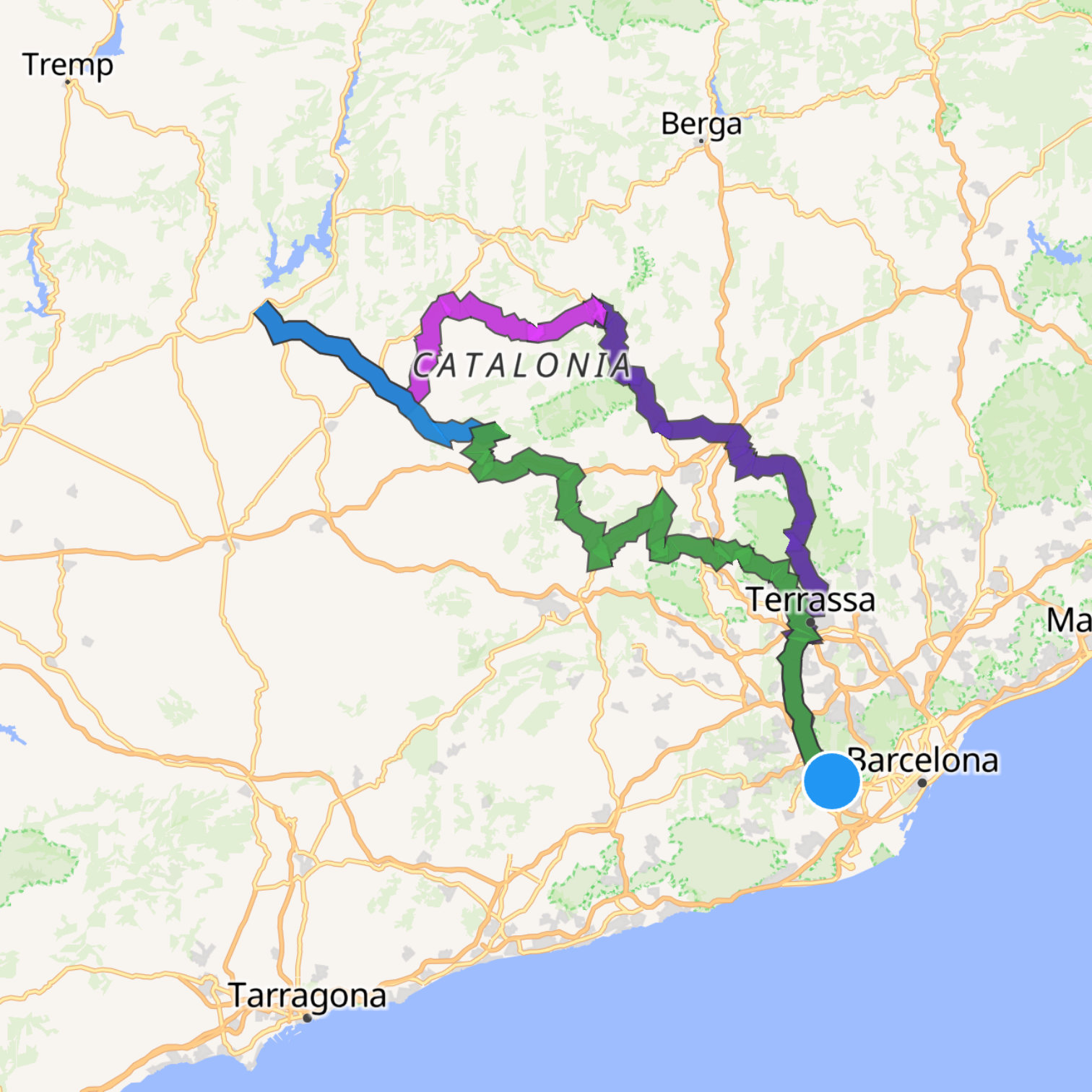Map itinerary