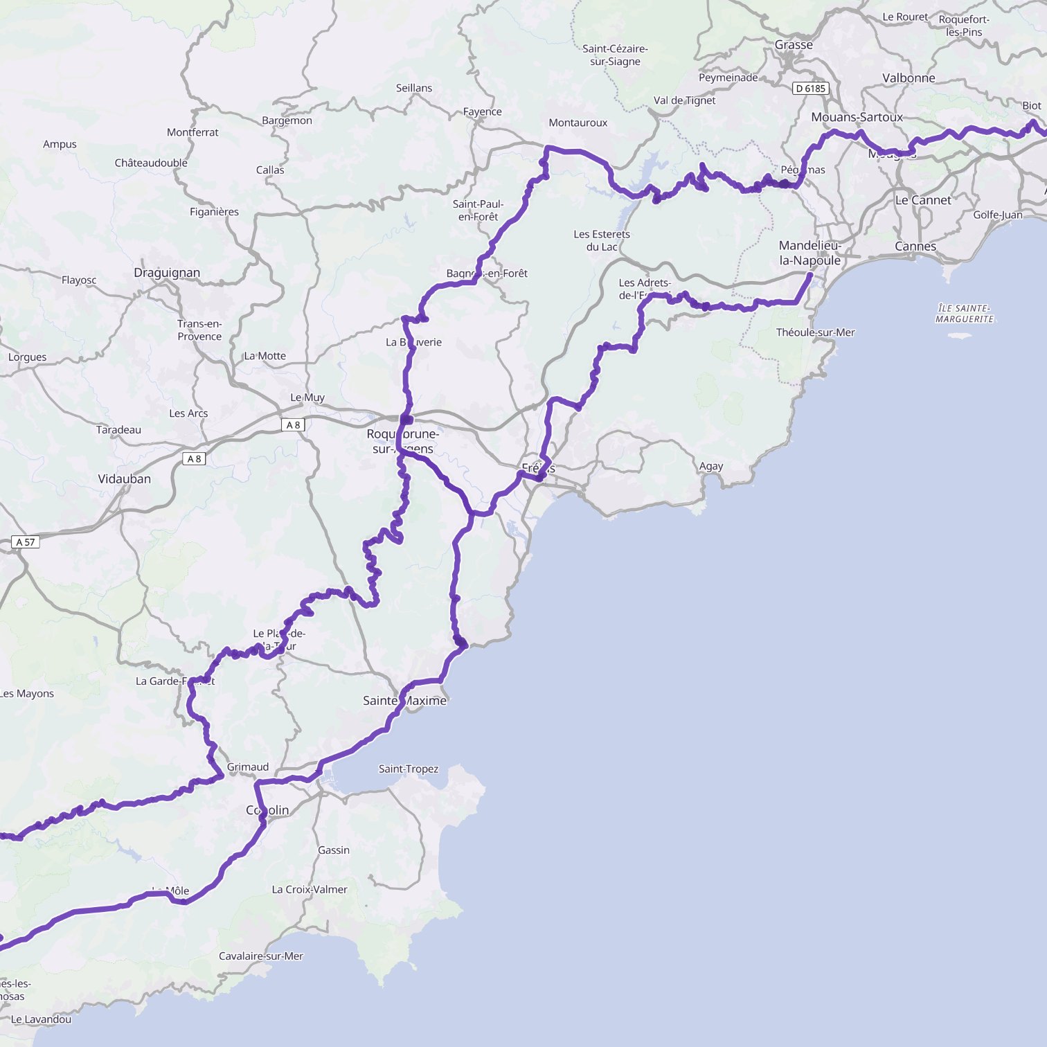Map itinerary