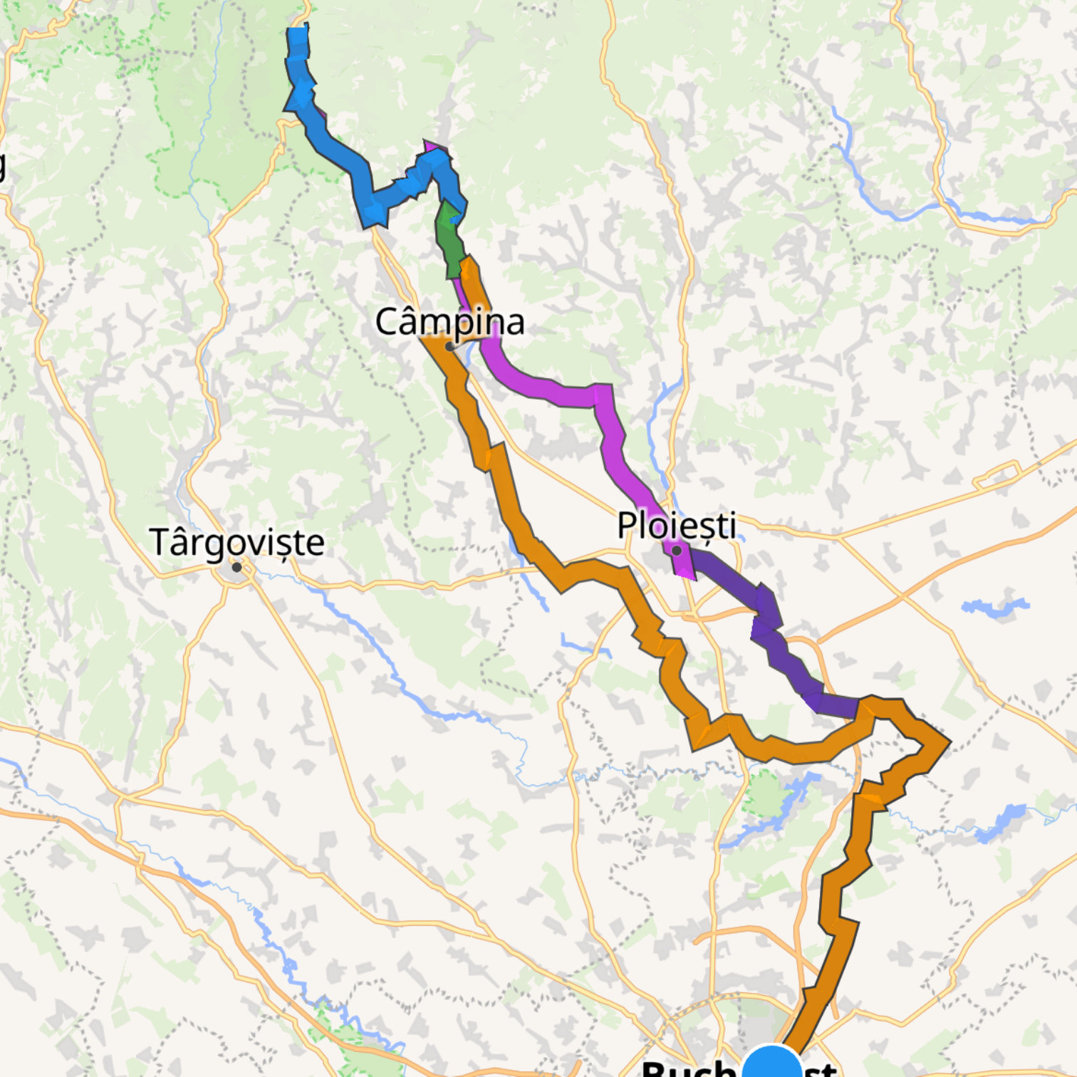 Map itinerary